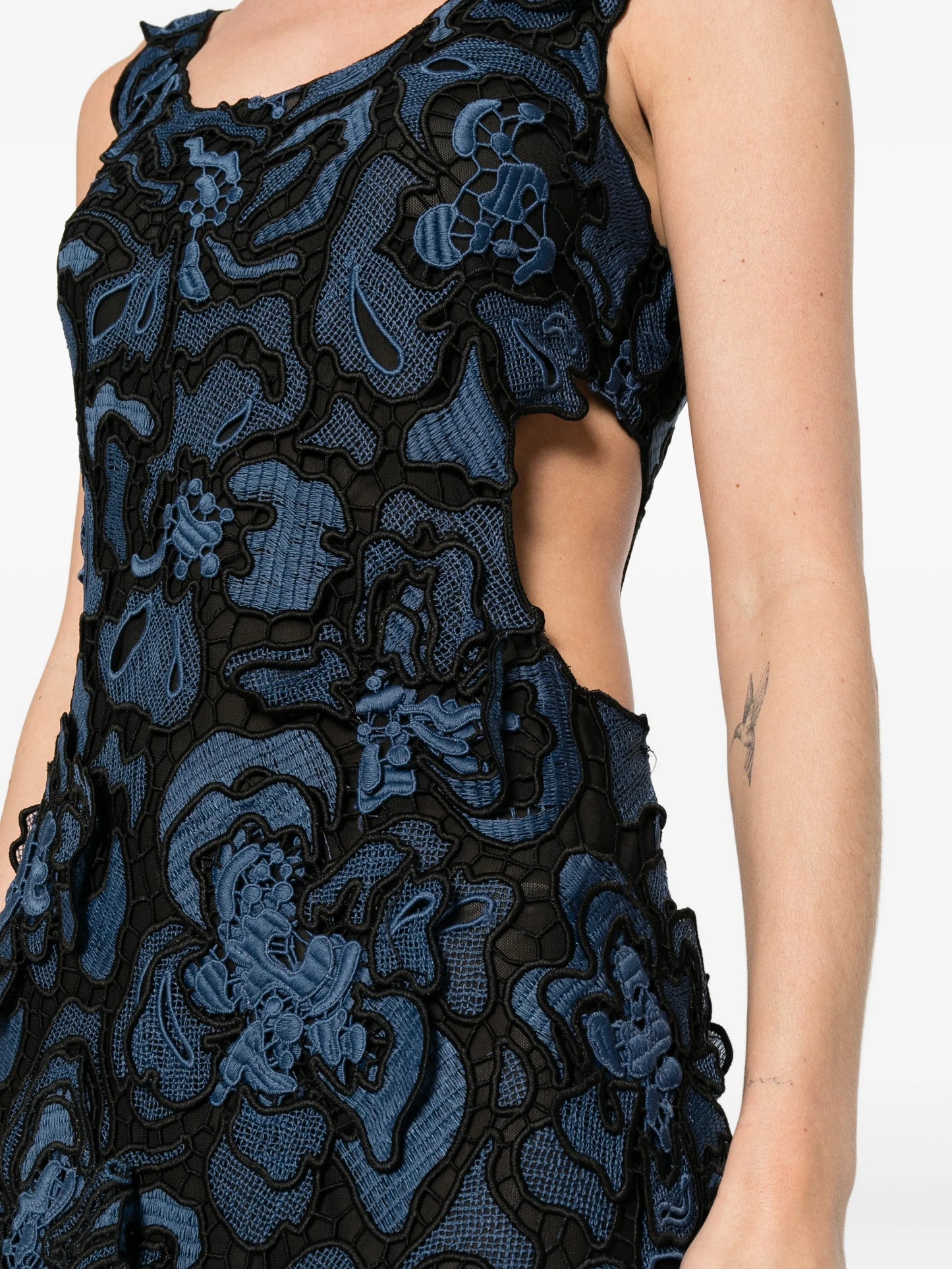 midi floral lace dress
