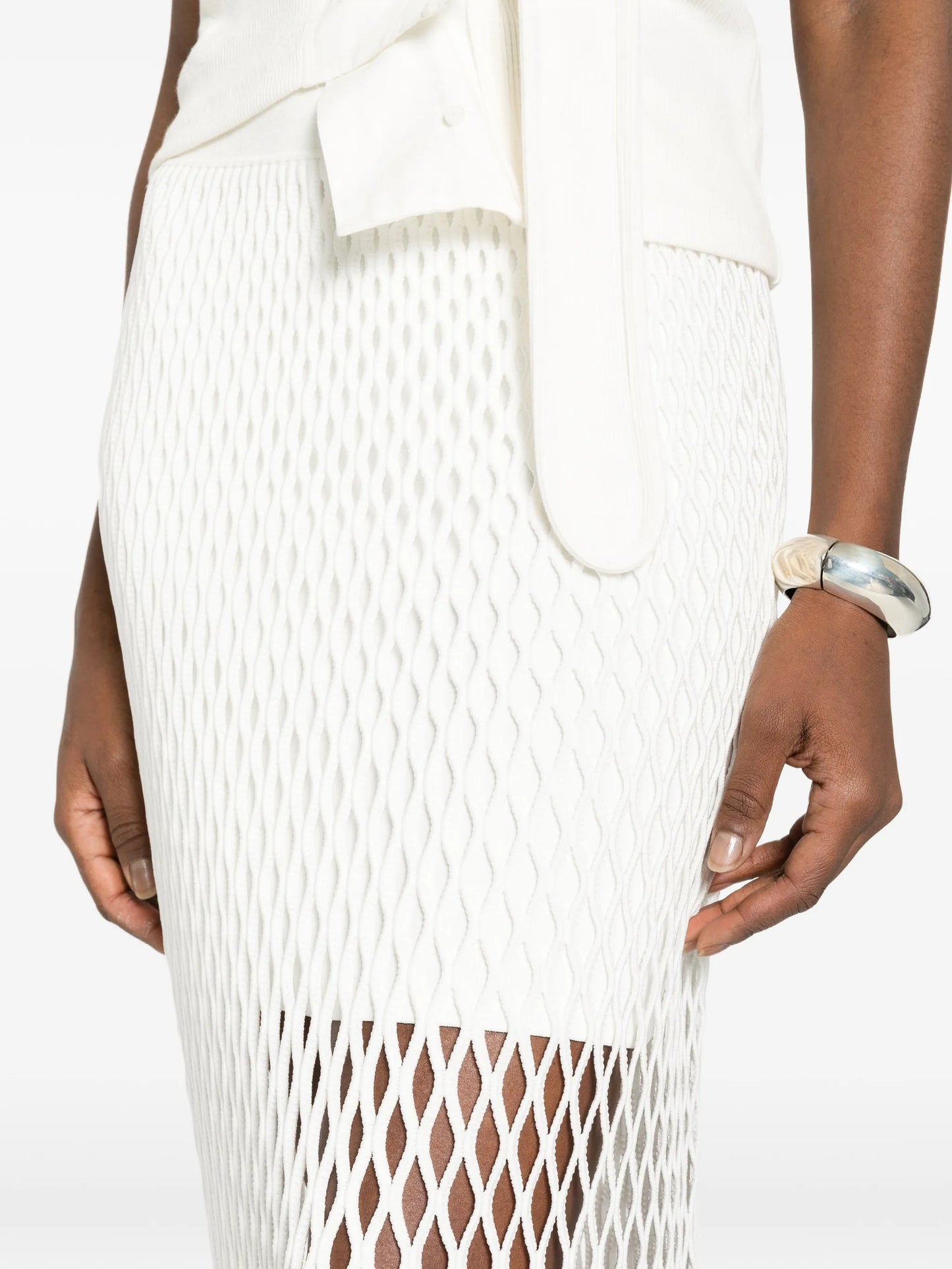 white midi skirt