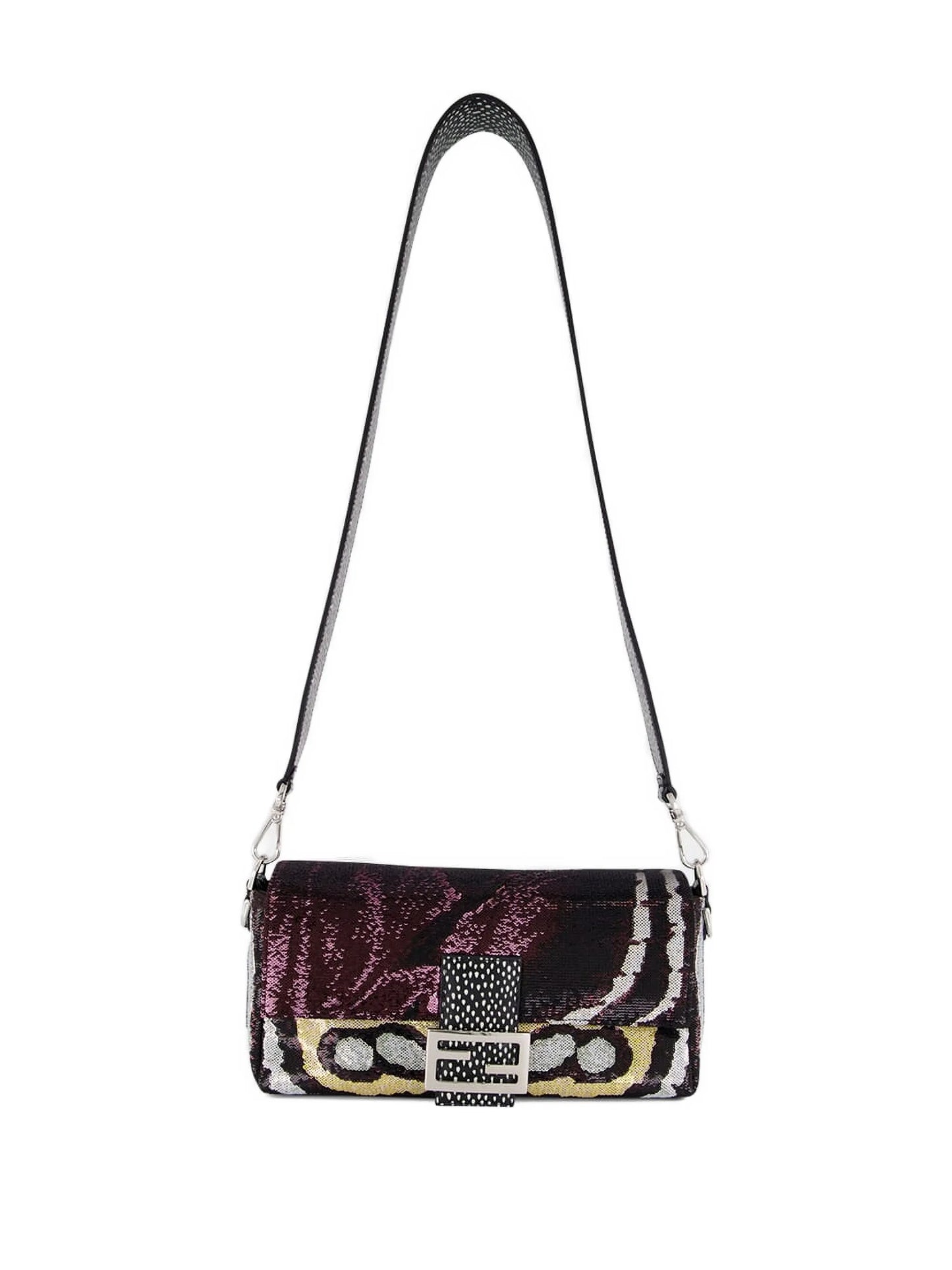 Baguette sequinned shoulder bag
