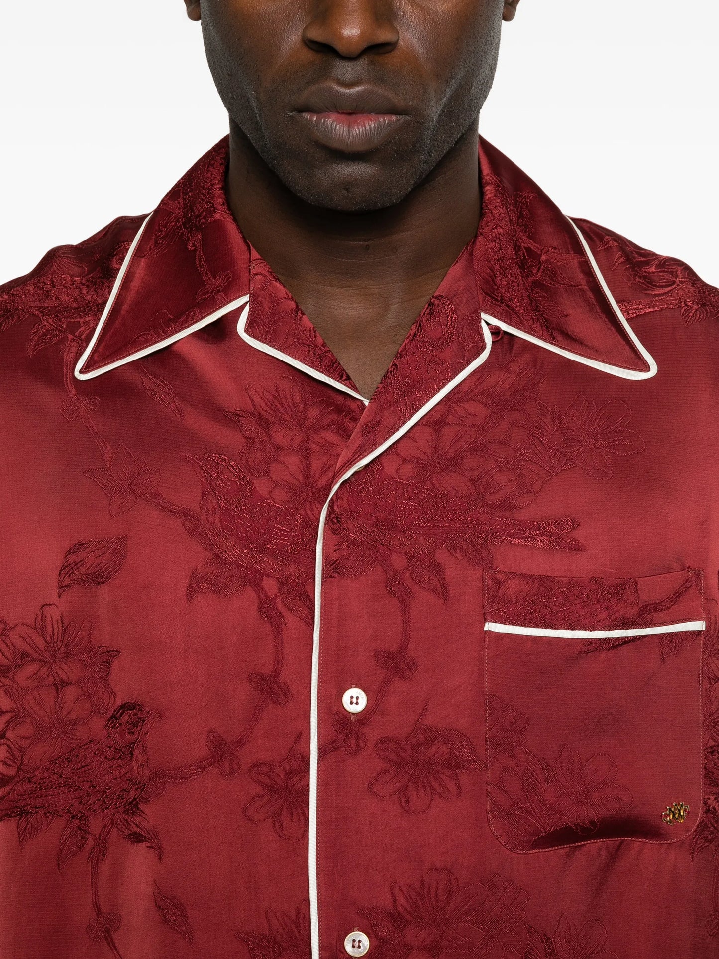 floral jacquard shirt