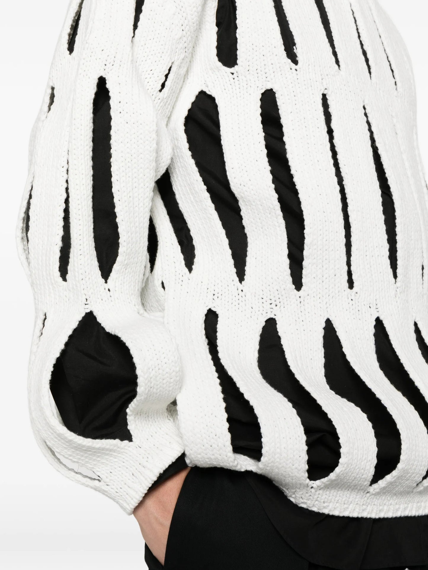 cut-out knit sweater