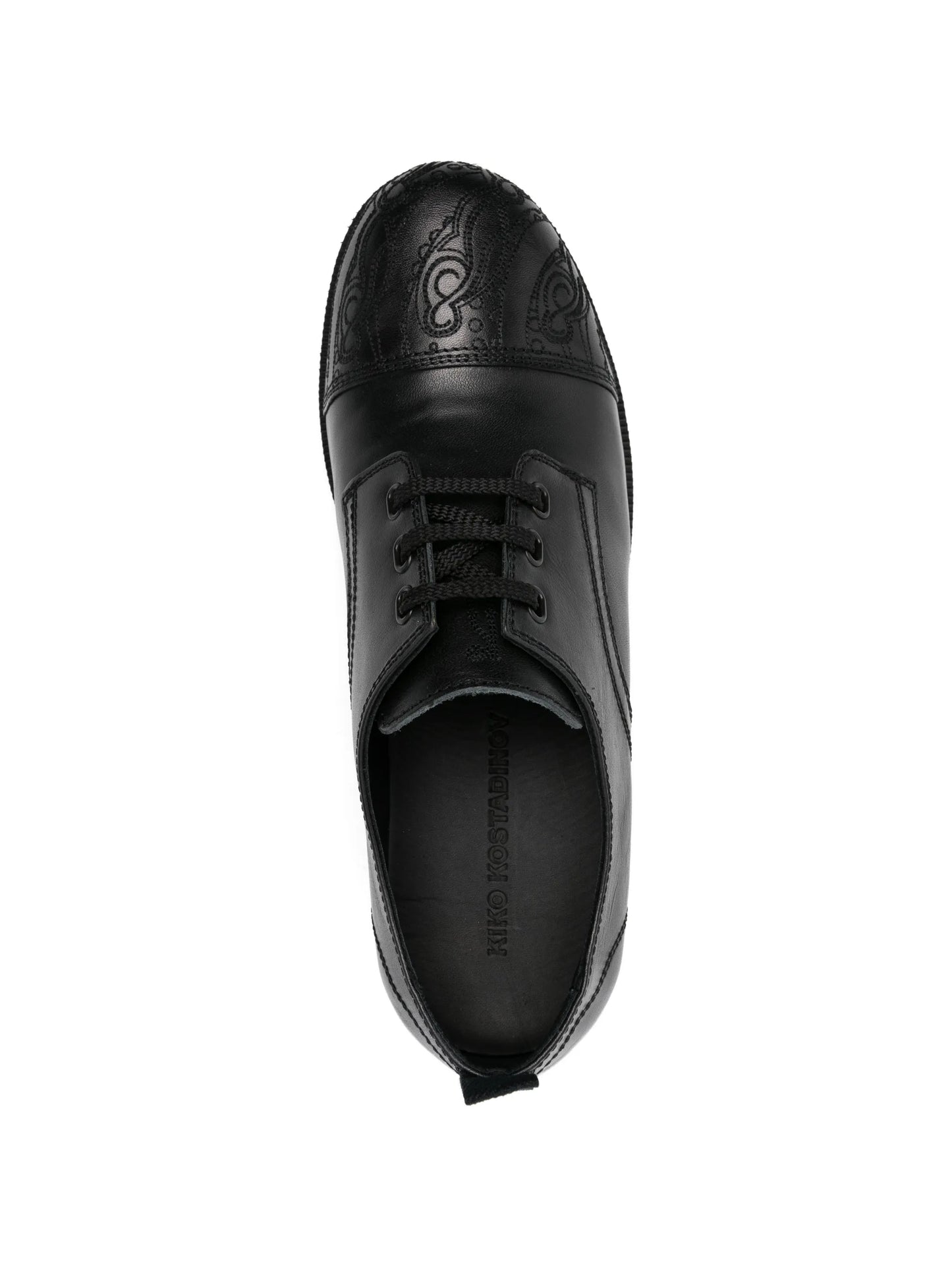 embroidered derby shoes