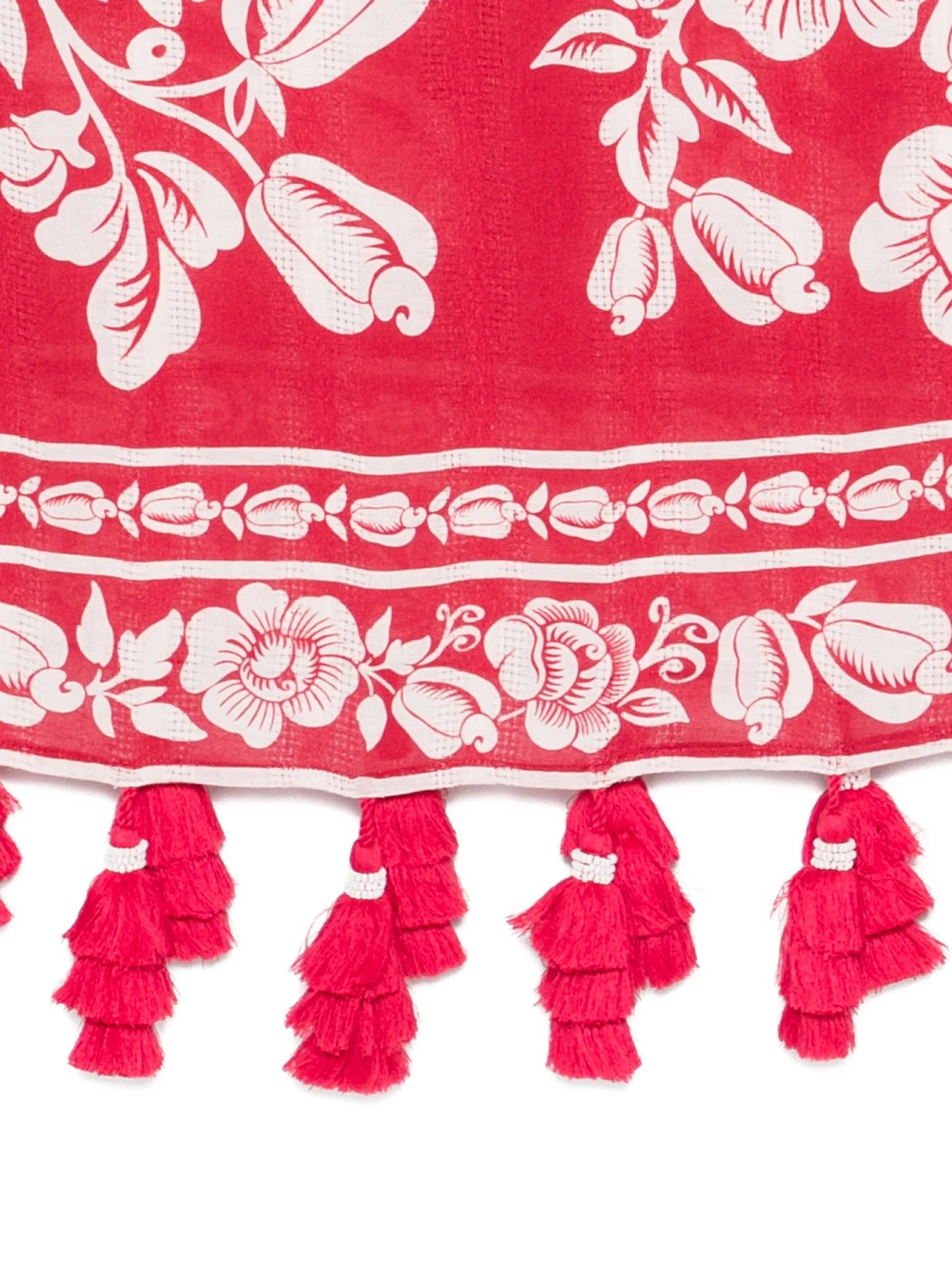 bird floral-print beach cover-up