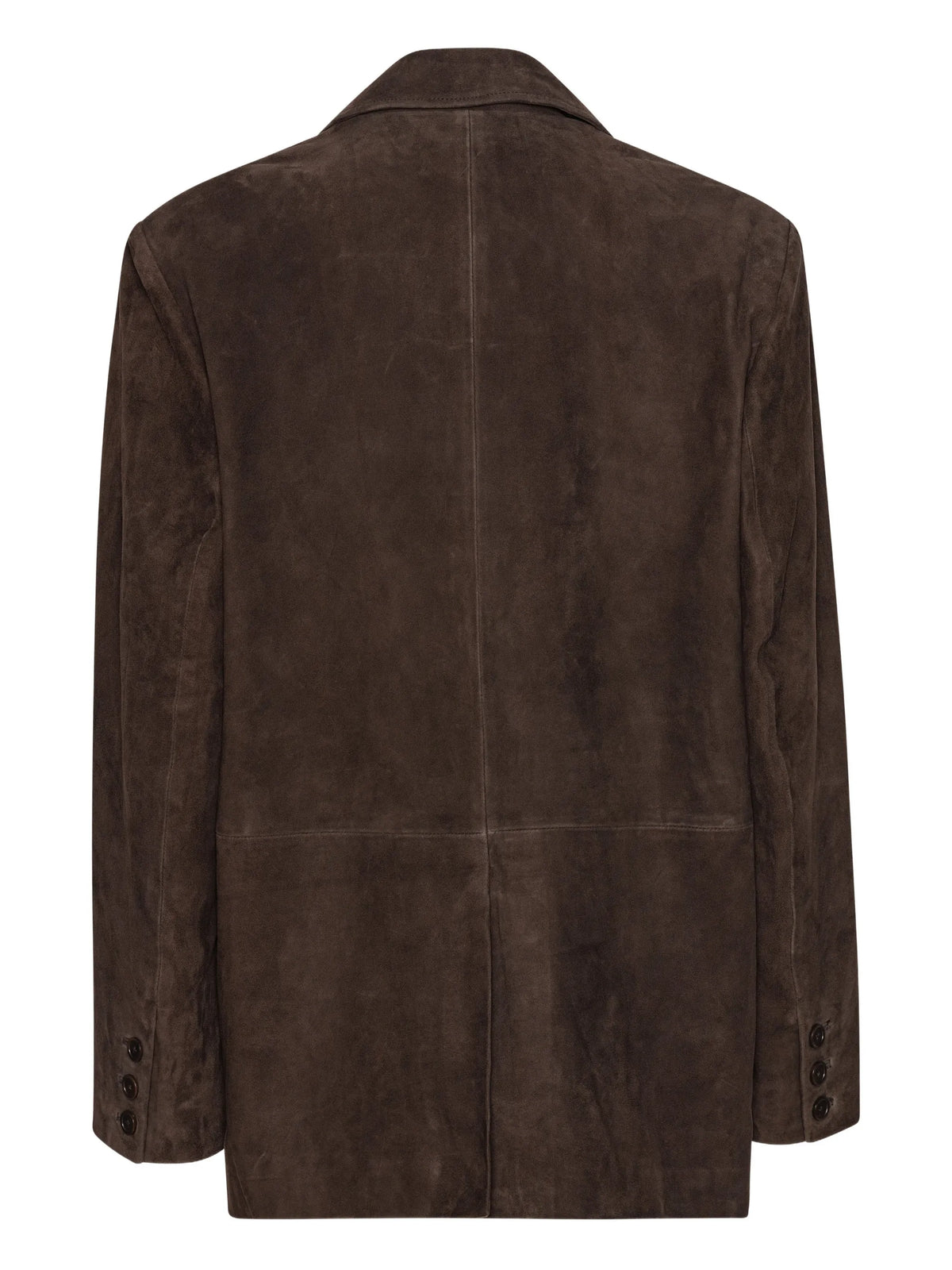 oversized suede blazer in chocolate brown