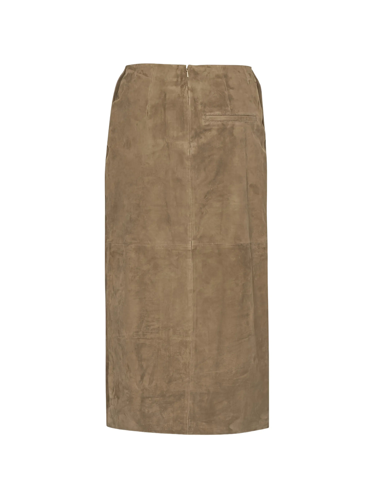 suede midi pencil skirt