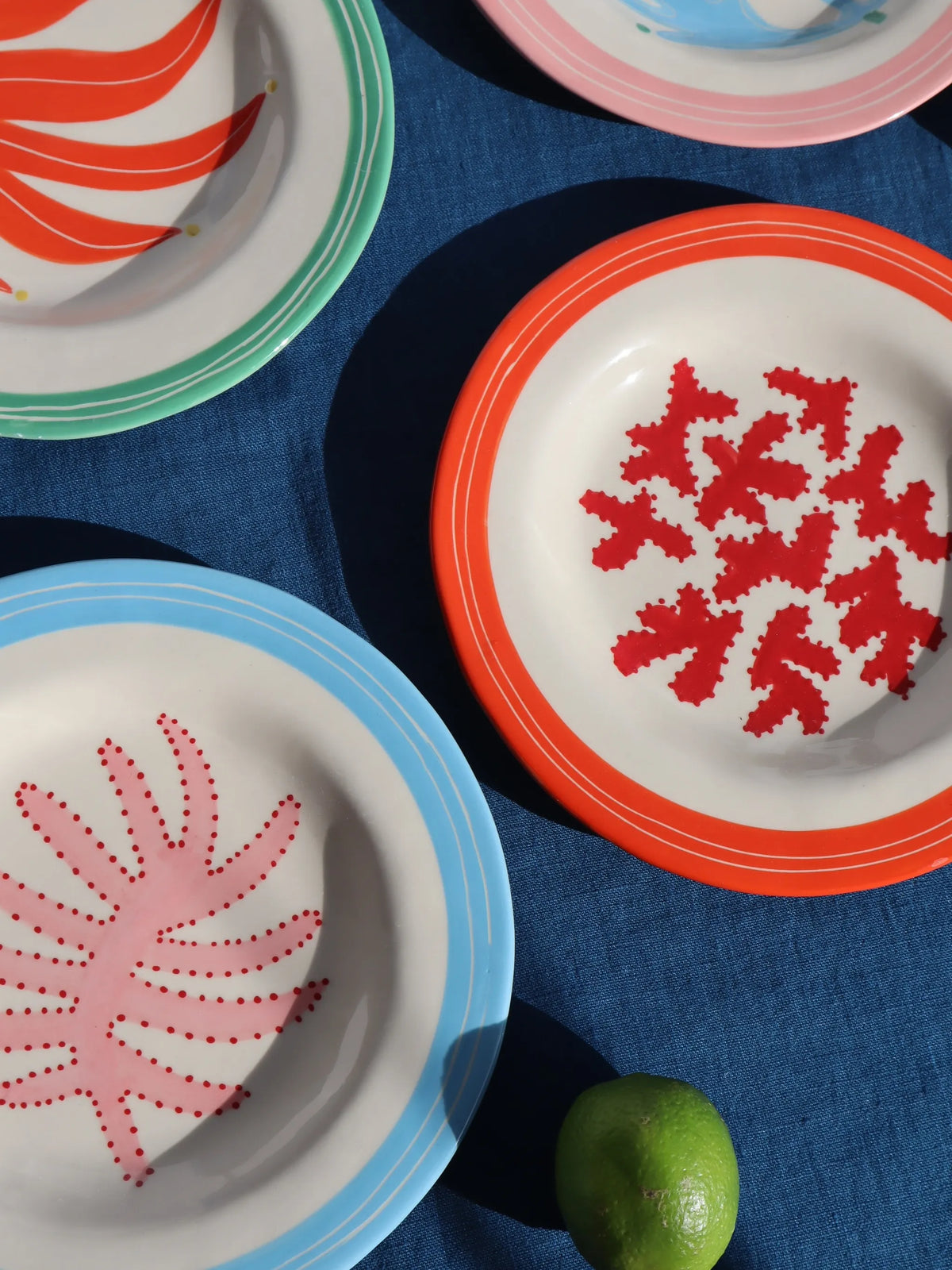 sea-motif plates (set of four)