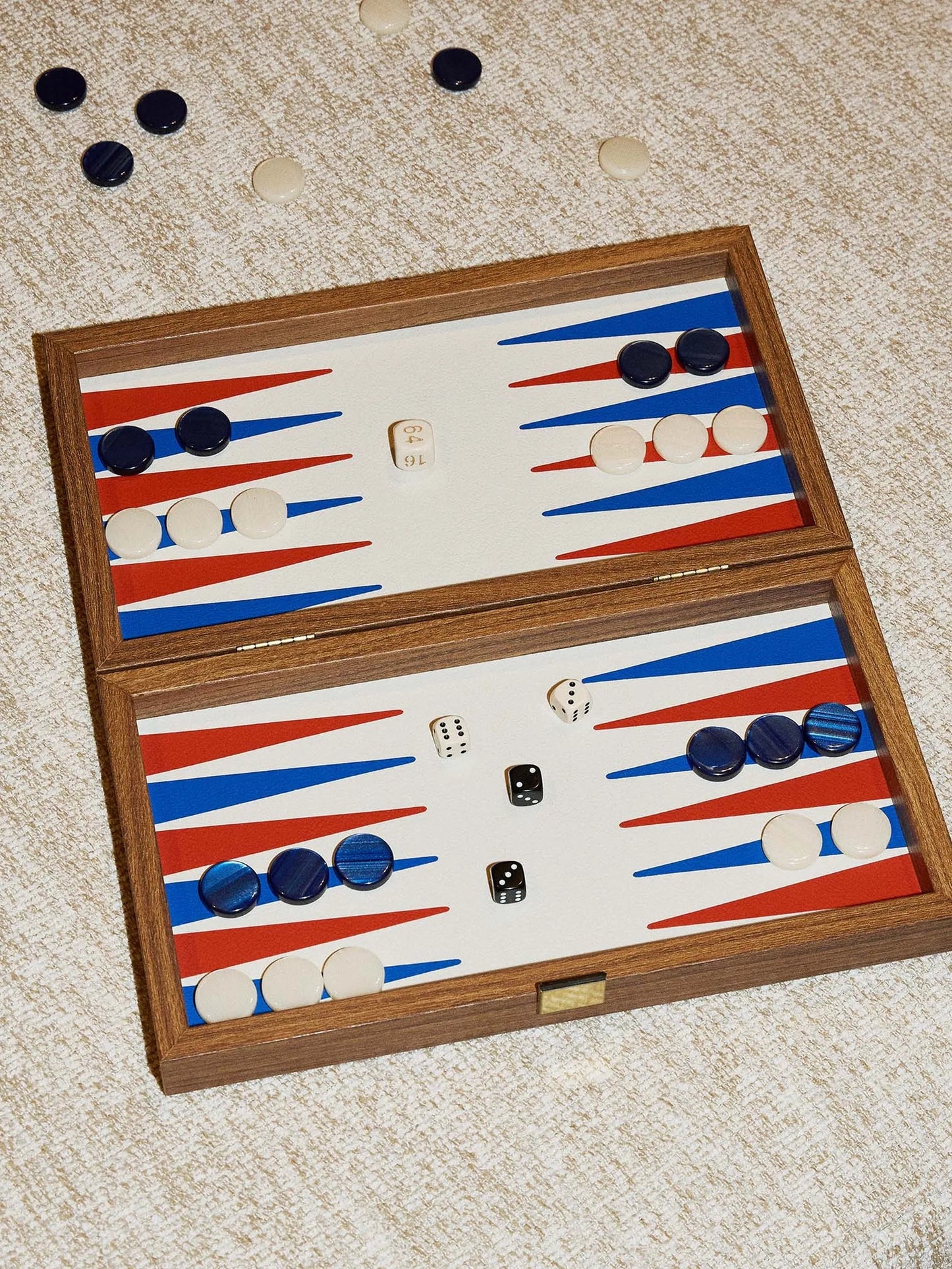 Milos wood backgammon set