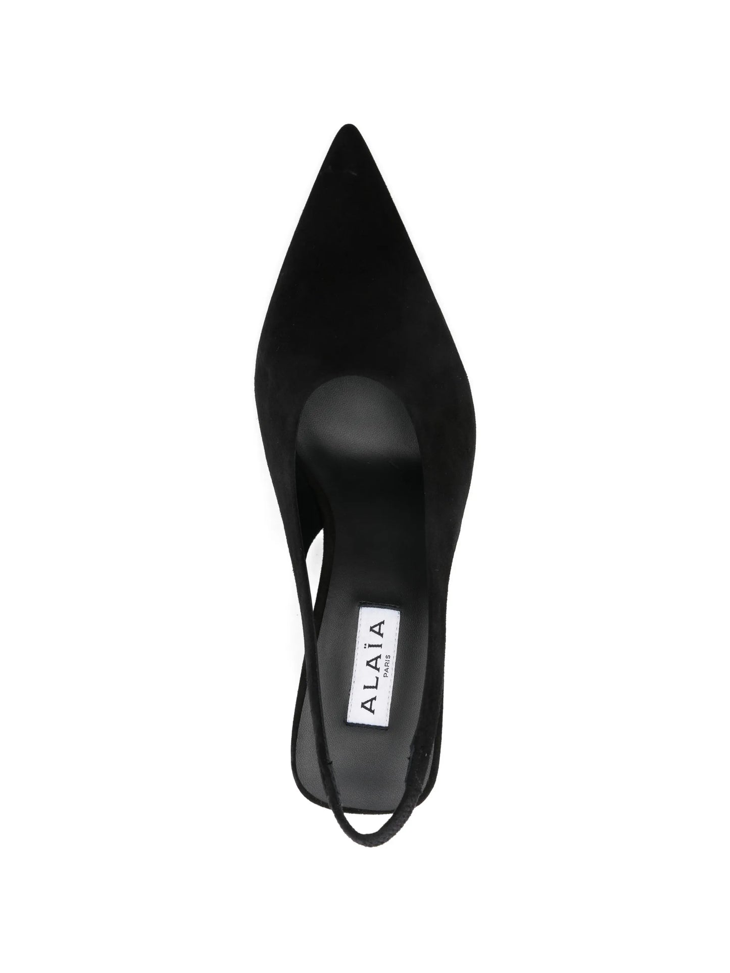 Cube pointy wedge slingback pumps
