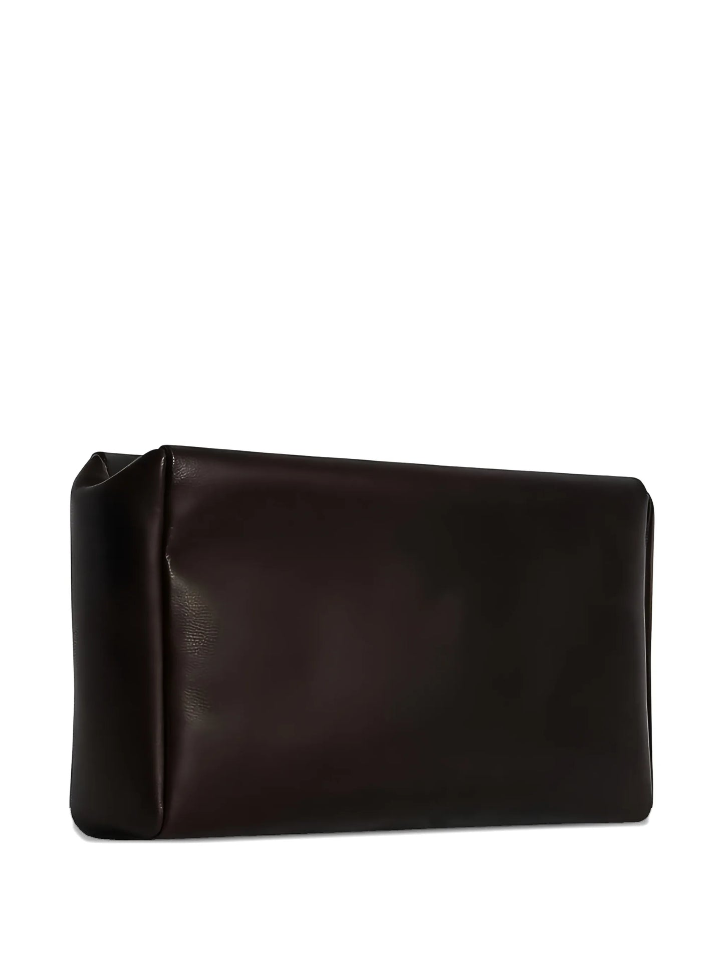 Squared Compact leather clutch bag