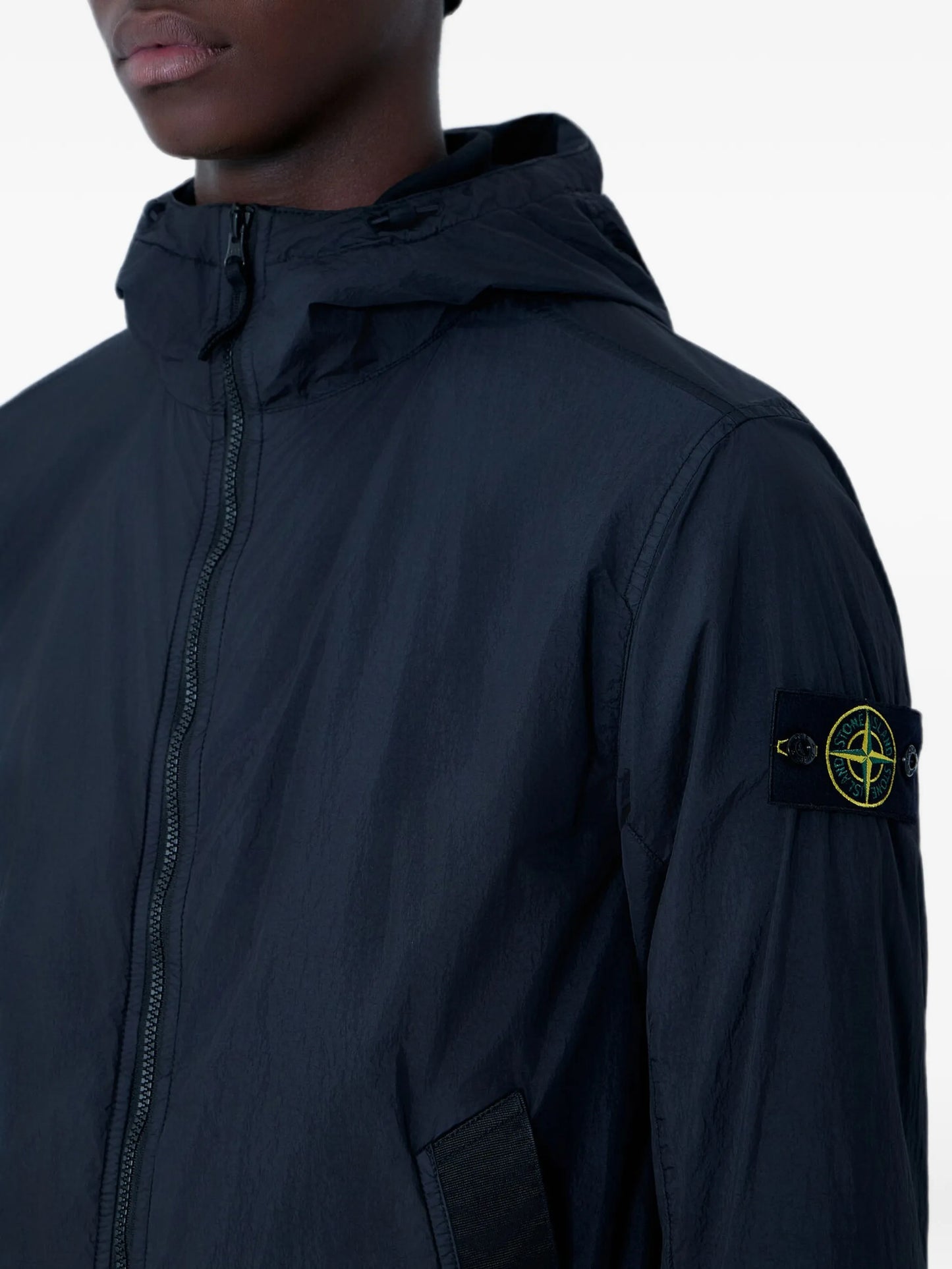 hooded zip-up jacket