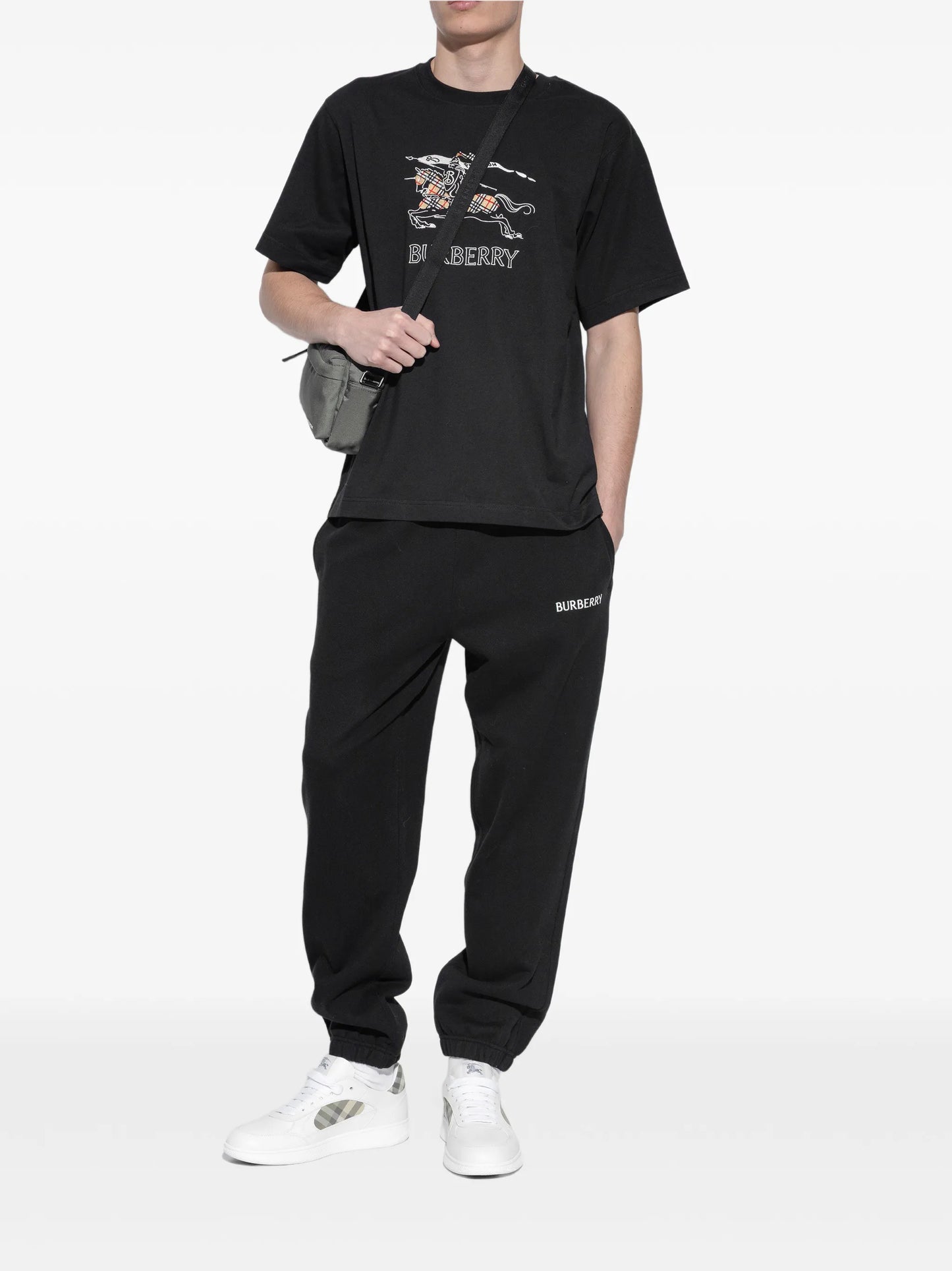 Terrace check panelled sneakers