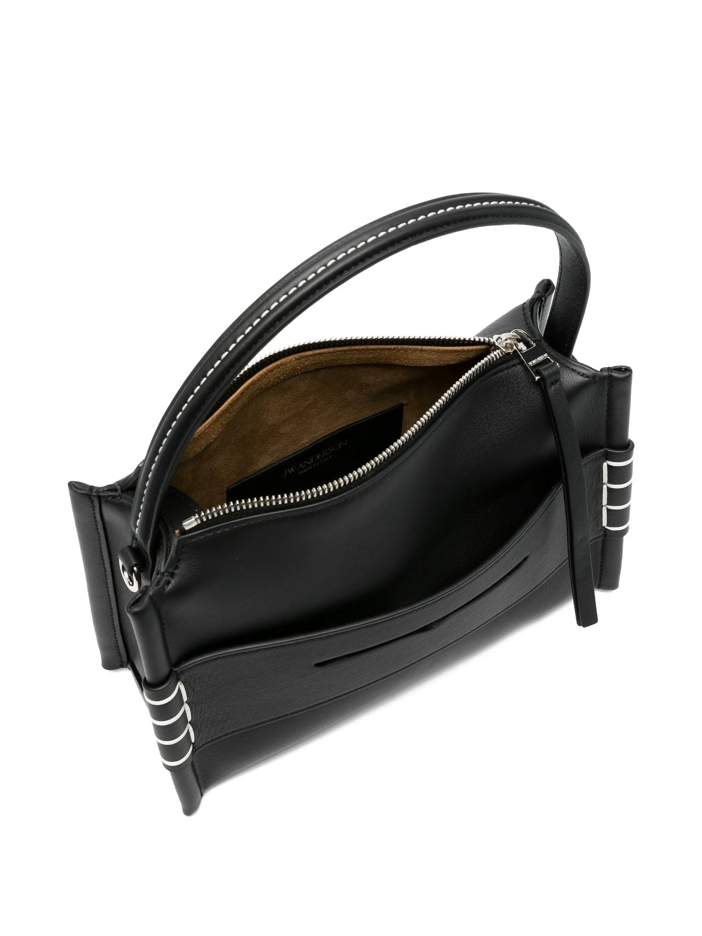 small leather tote bag