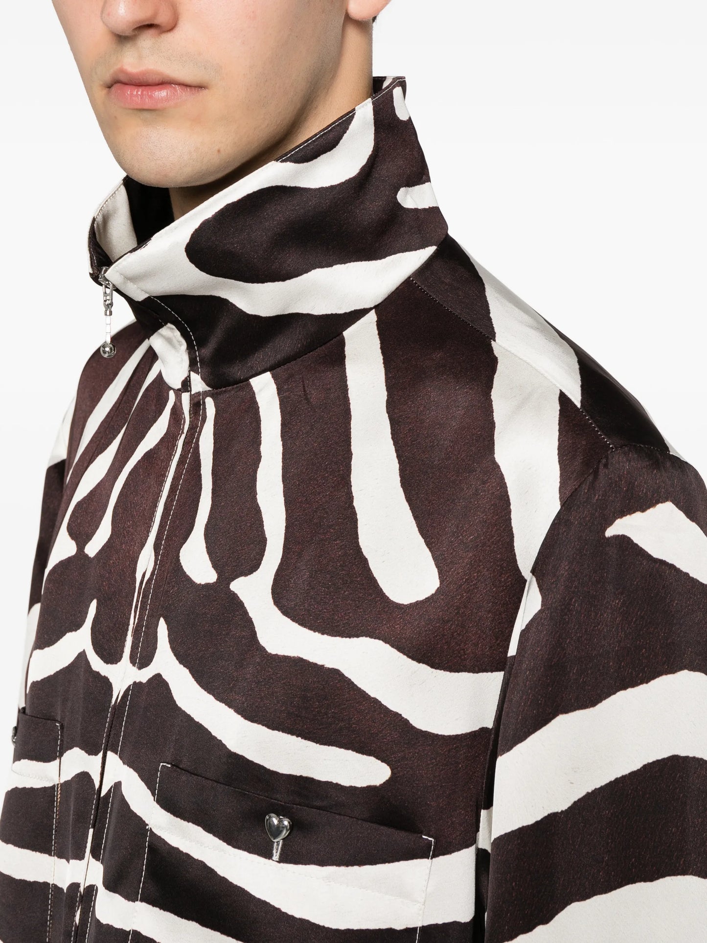 zebra-print jacket