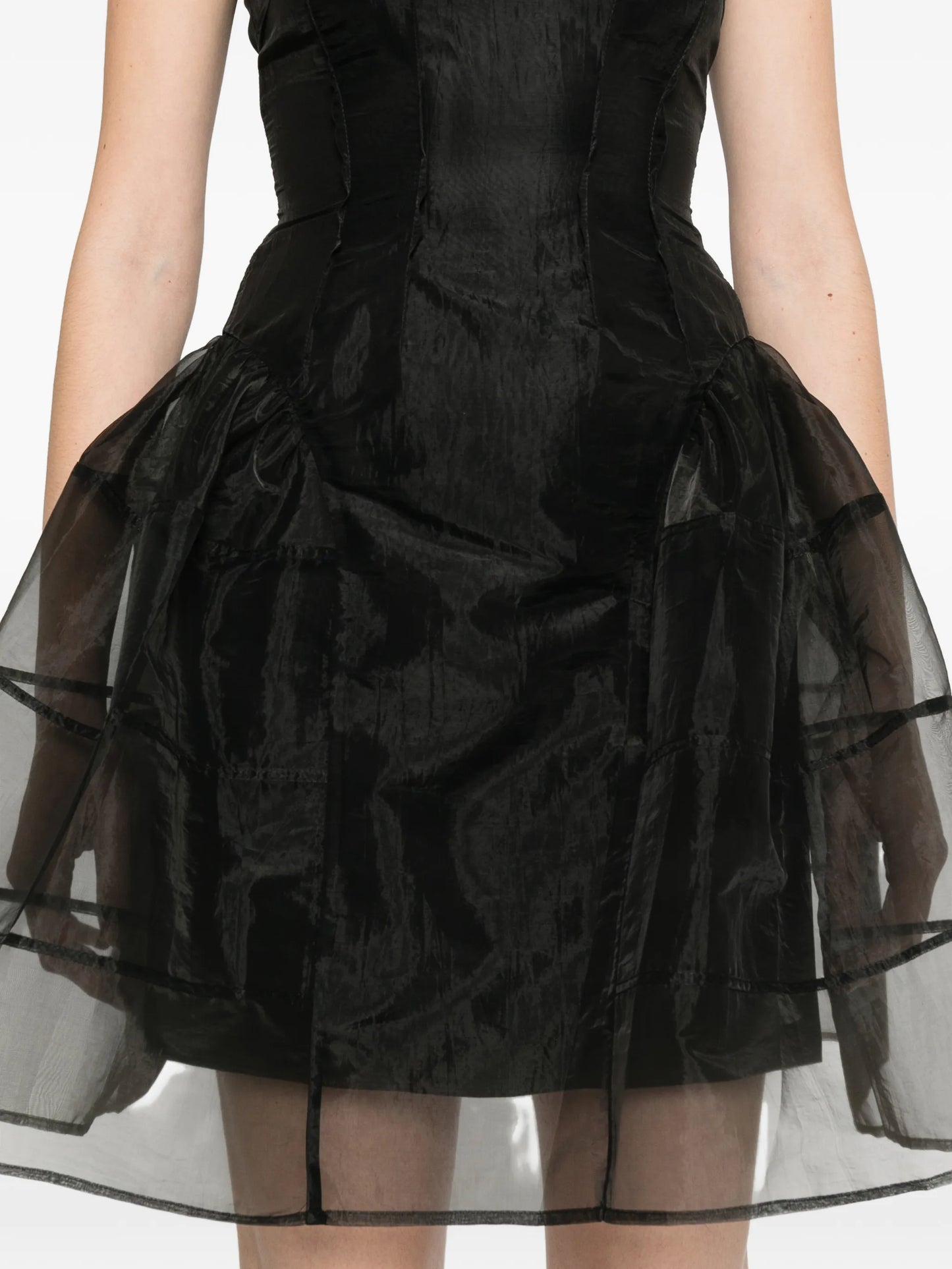 crew-neck mini dress