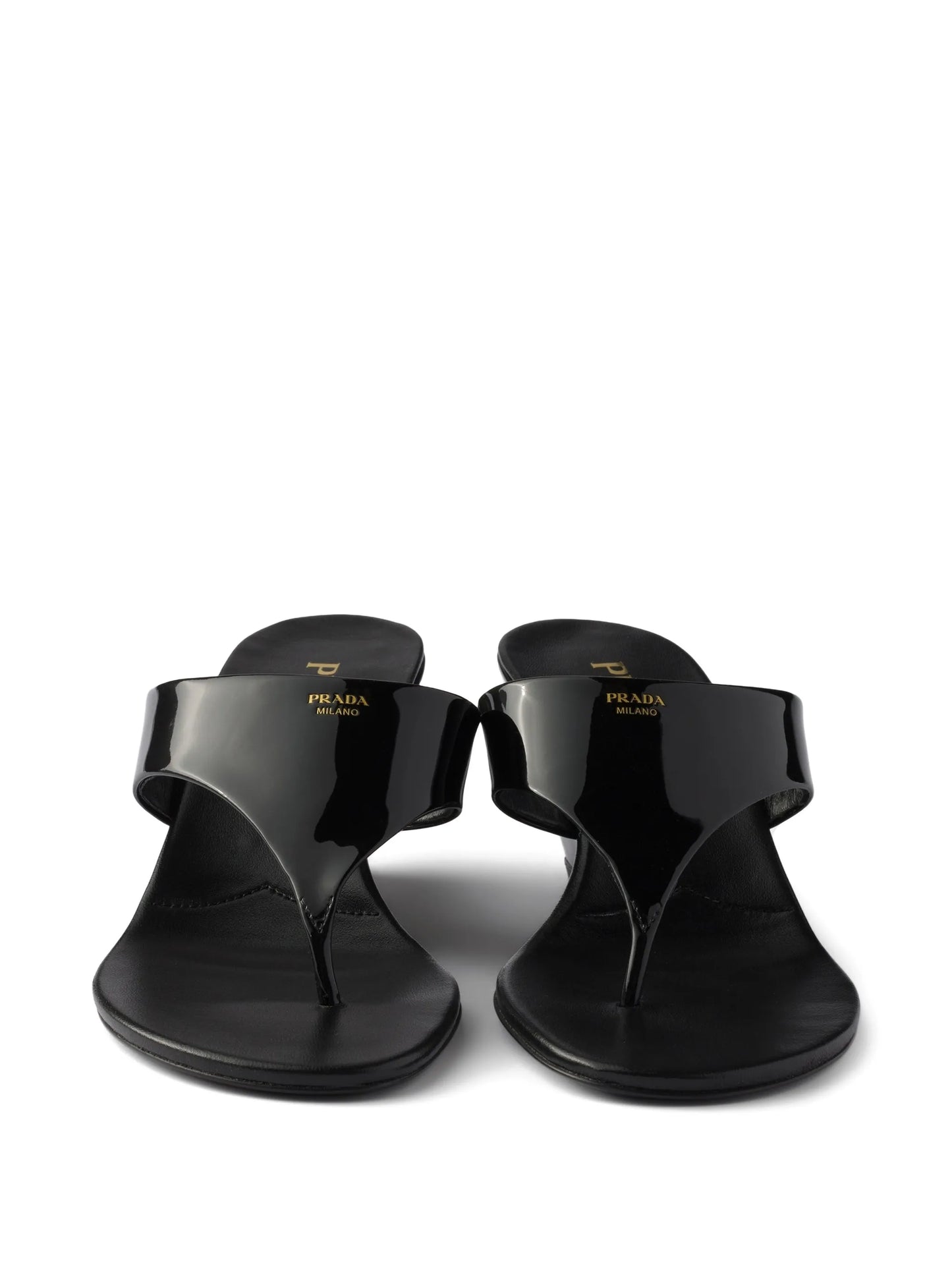 patent leather thong sandals