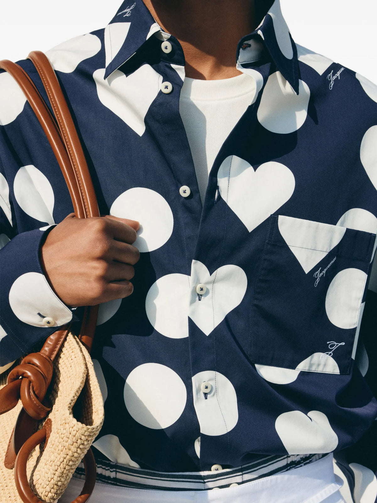 Camargue heart polka-dot shirt