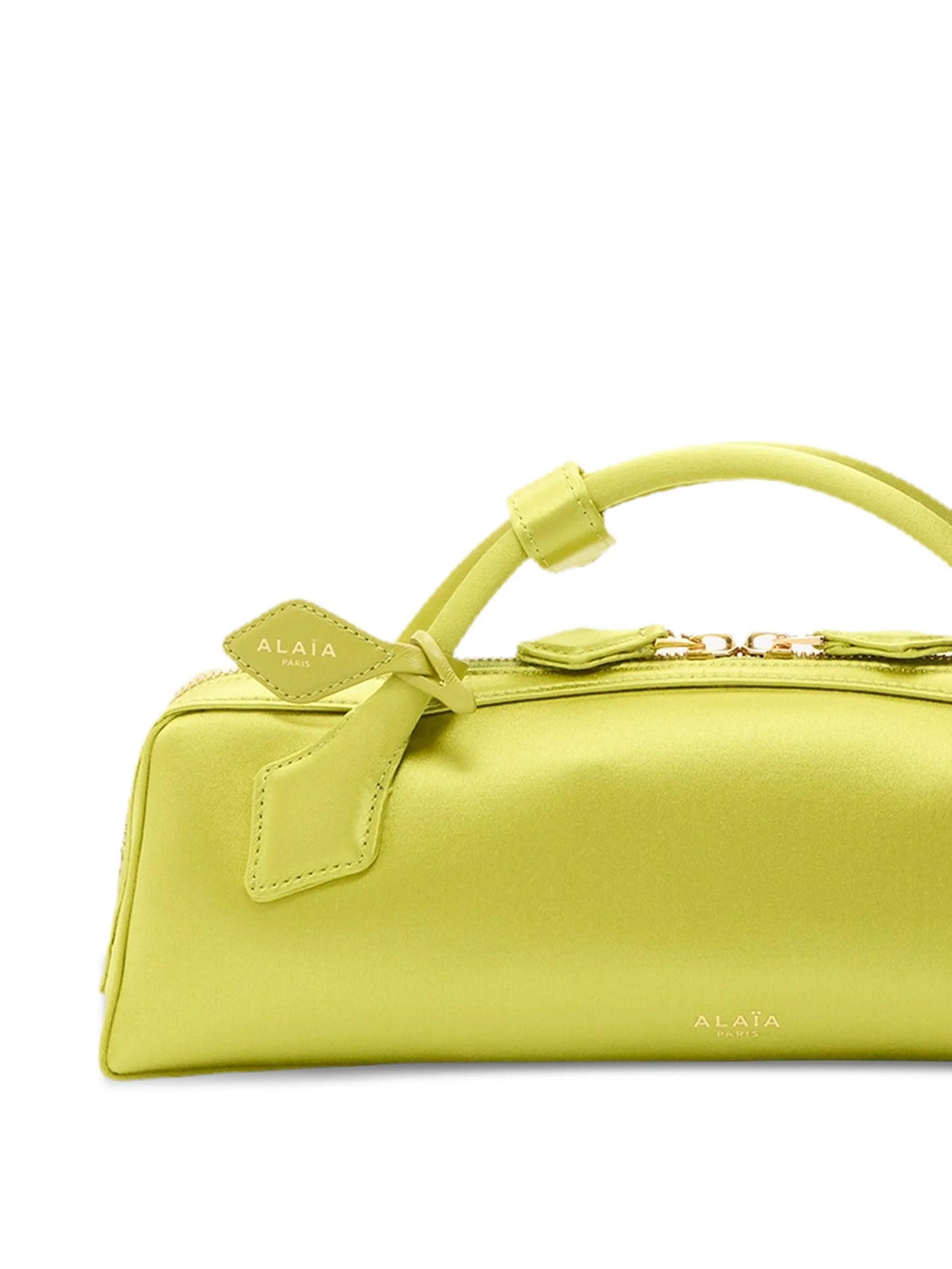 Le Teckel handle satin clutch bag