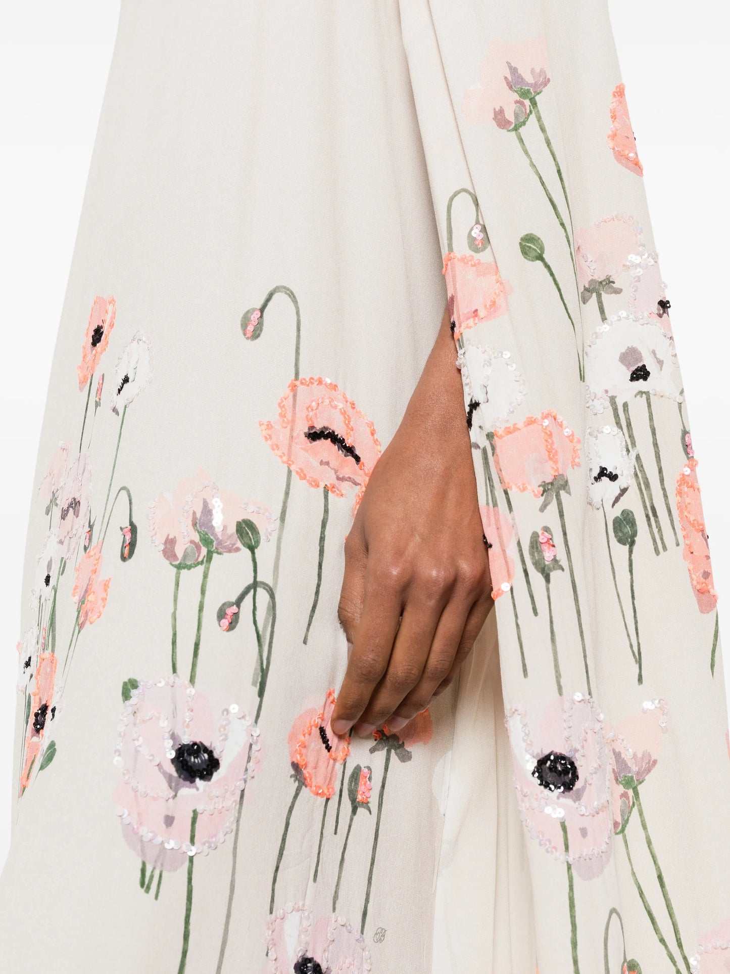 Minnie poppy-embroidered dress