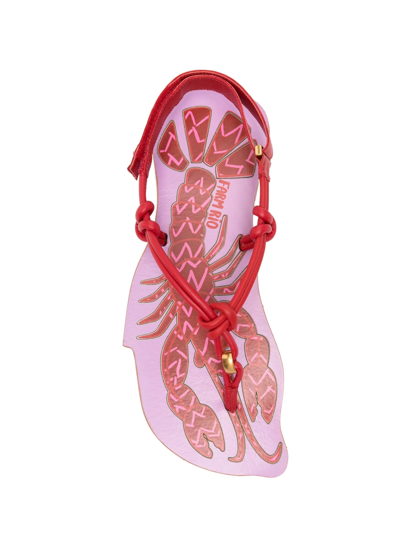 lobster knotted-strap sandals