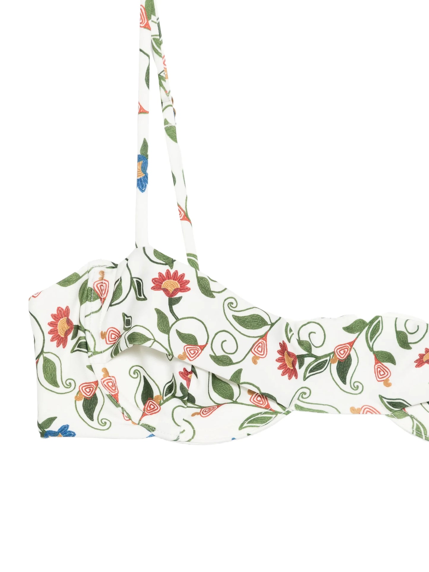 embroidered underwire bikini top
