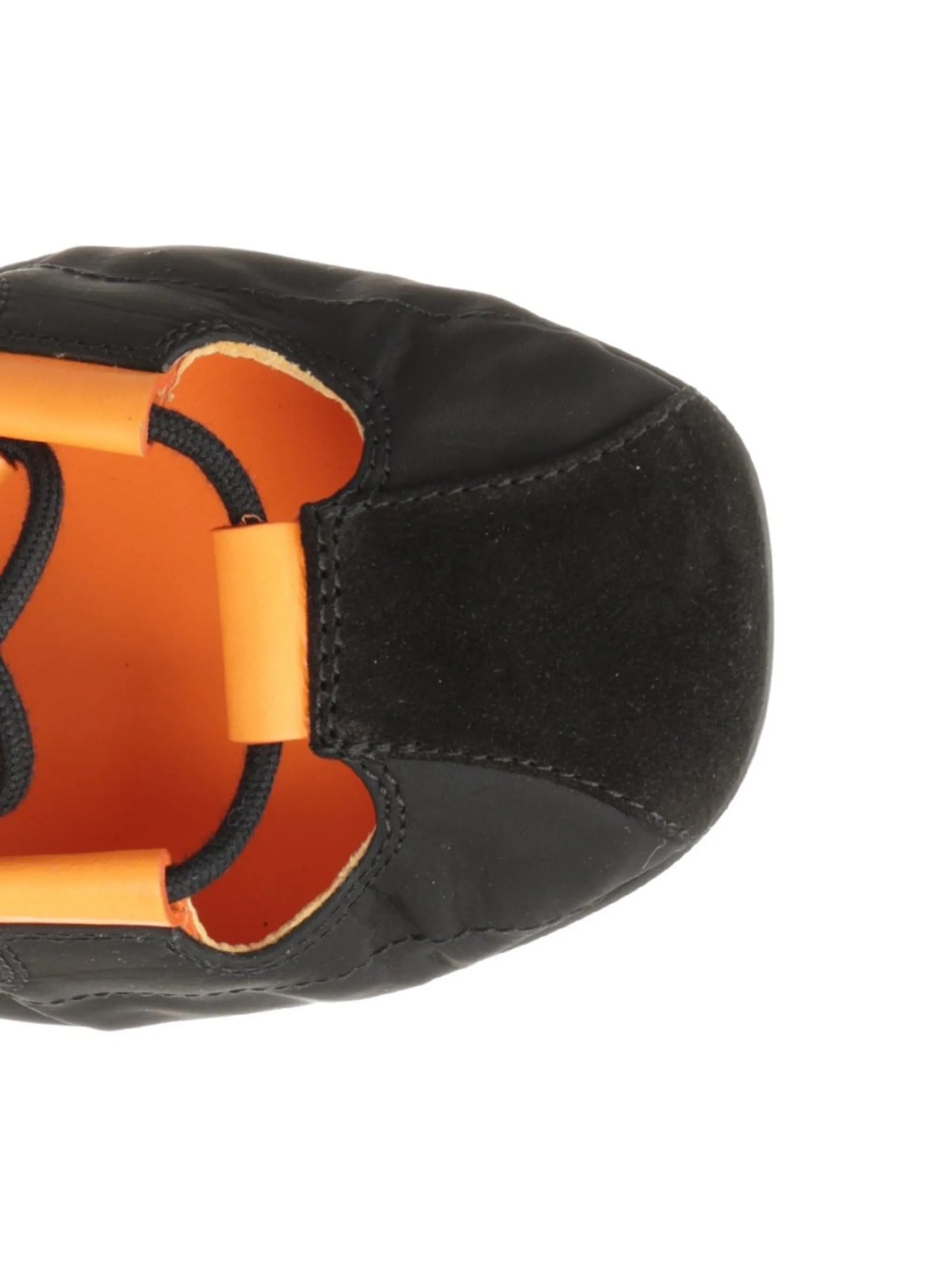 fold laced flats in nylon and suede