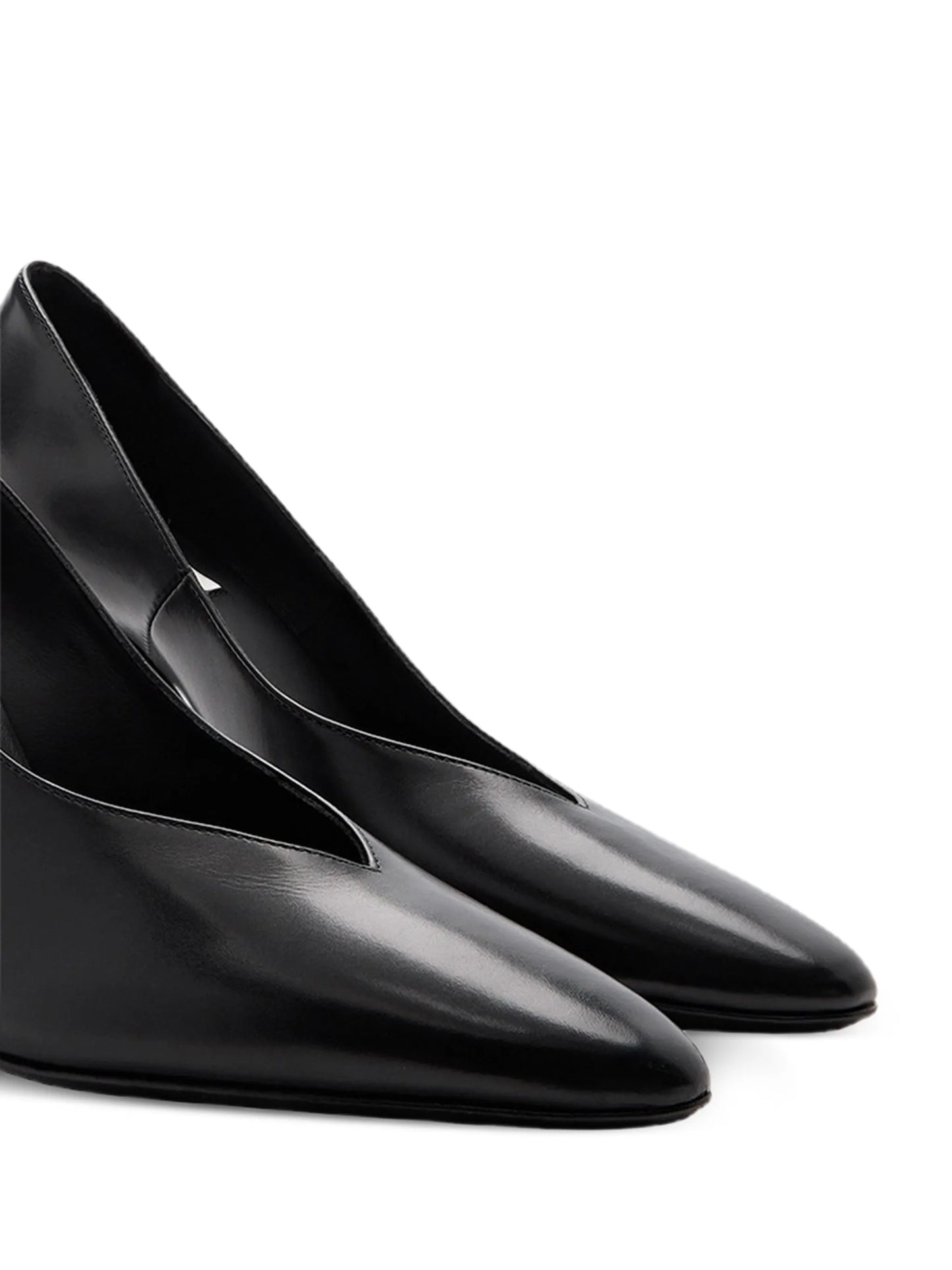 polished leather pumps