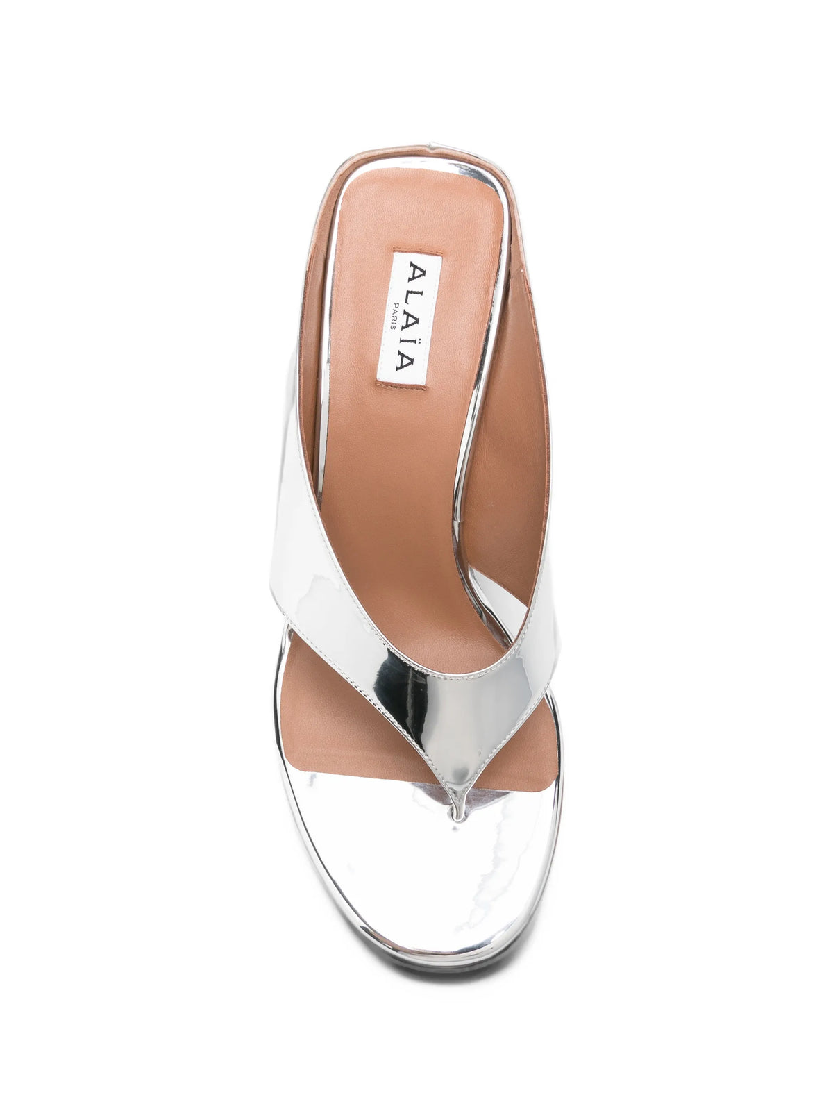 mirror leather wedge sandals