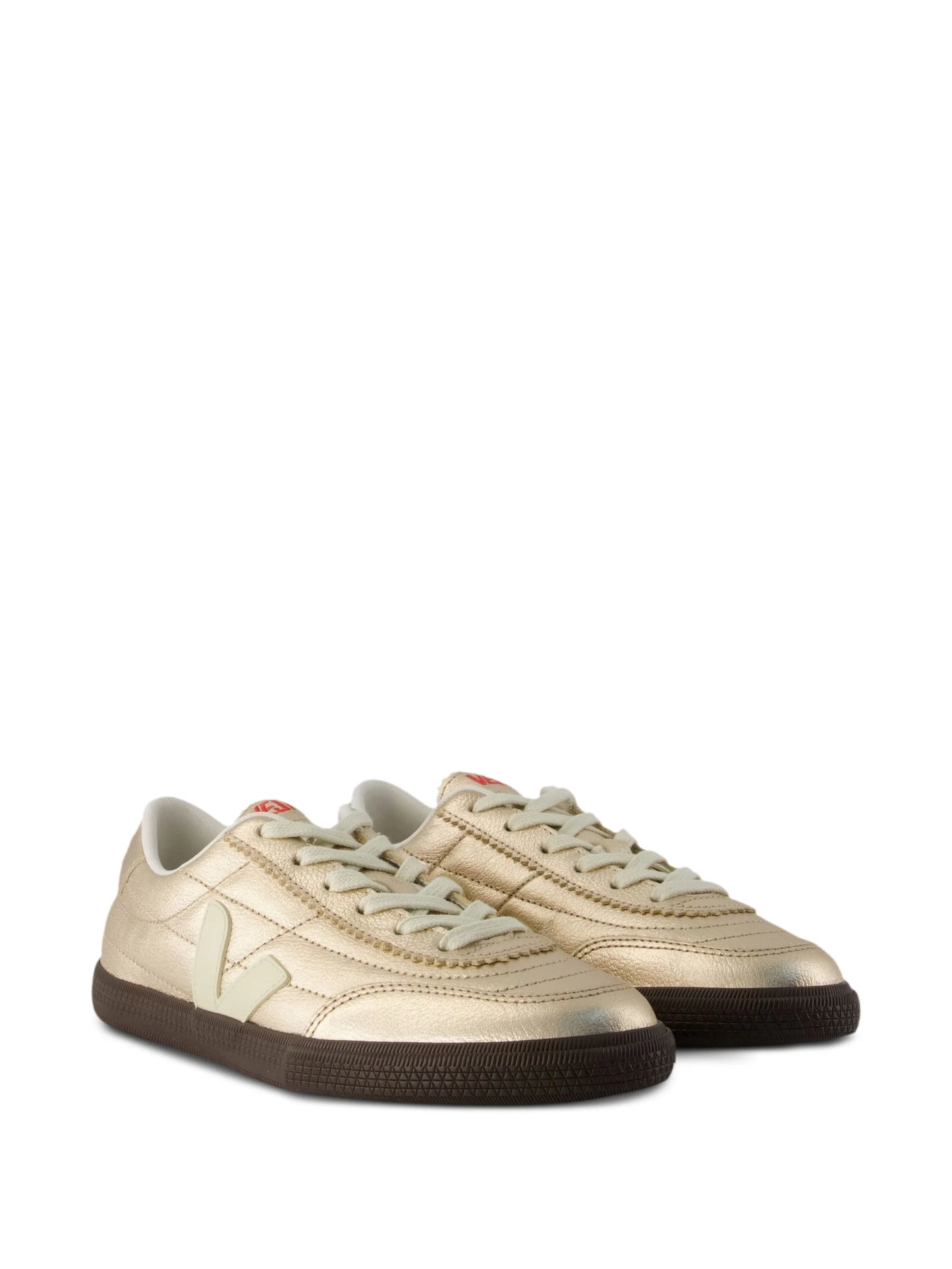 Panenka round-toe metallic sneakers