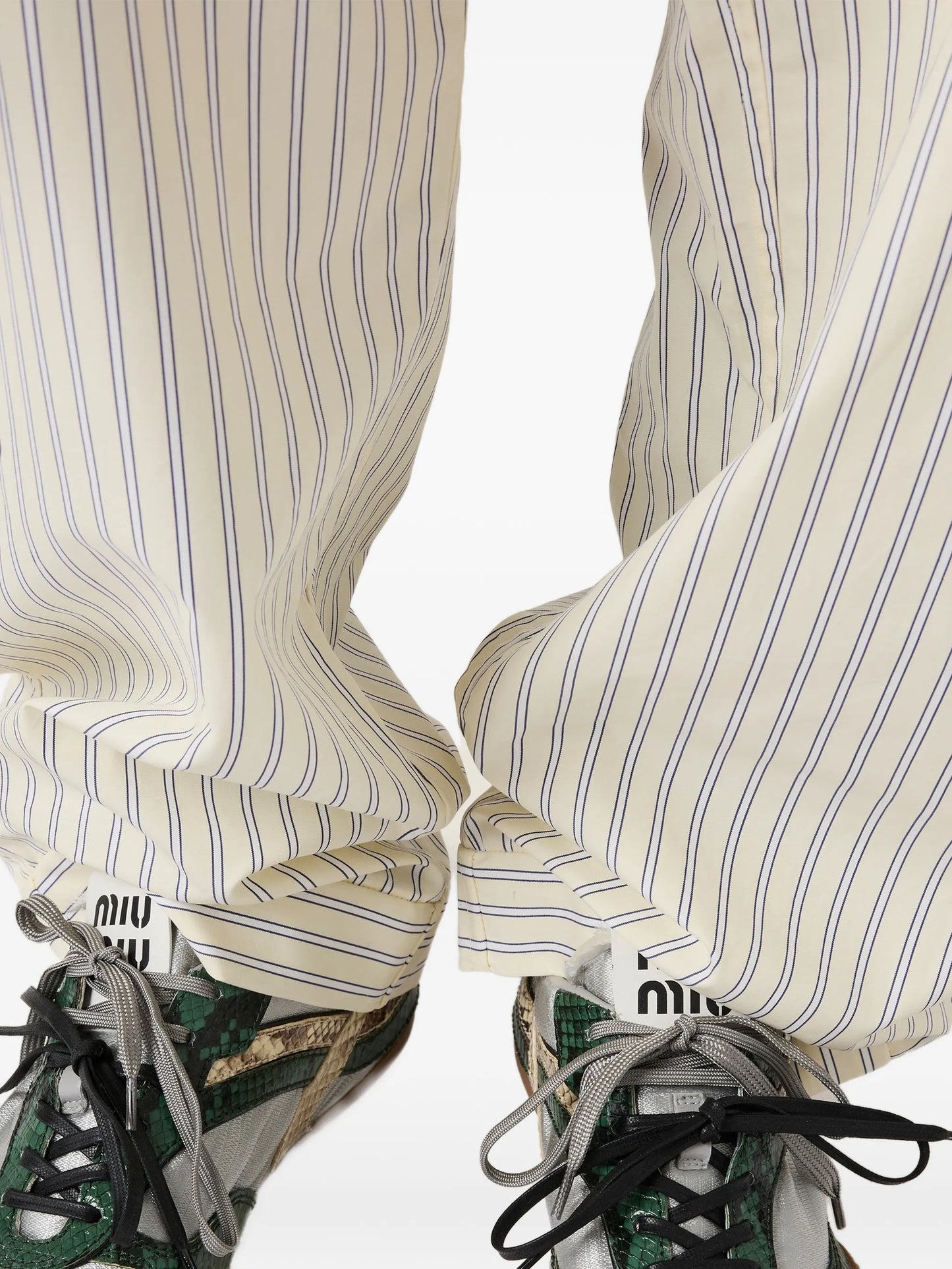 striped poplin pajama pants