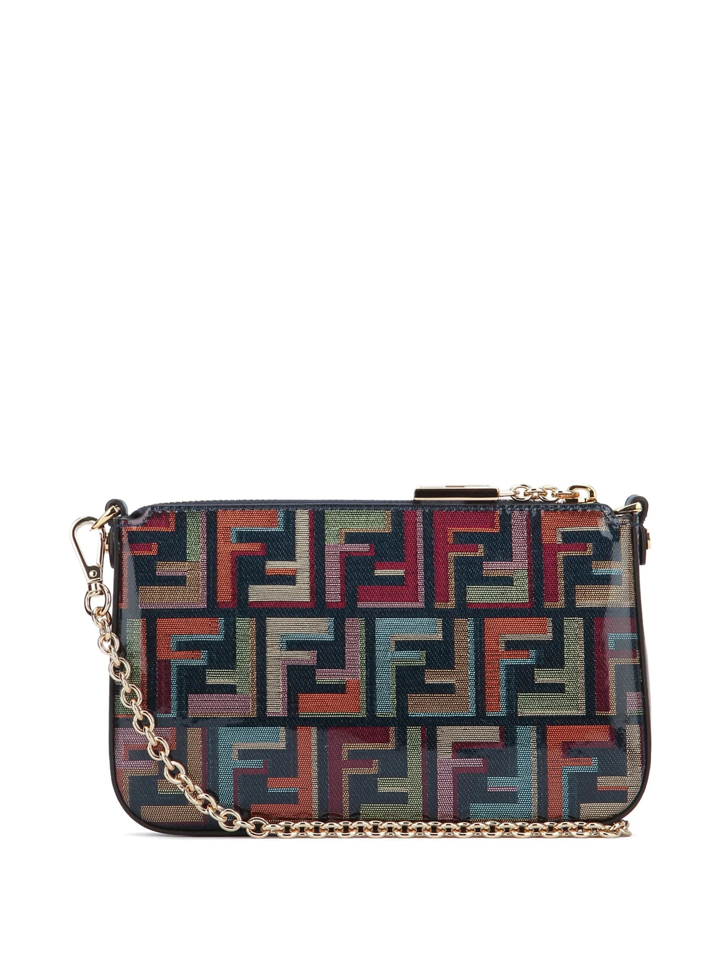 Baguette chain-strap clutch bag