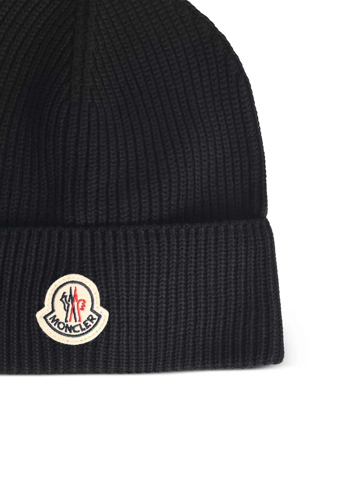 ribbed logo-patch hat