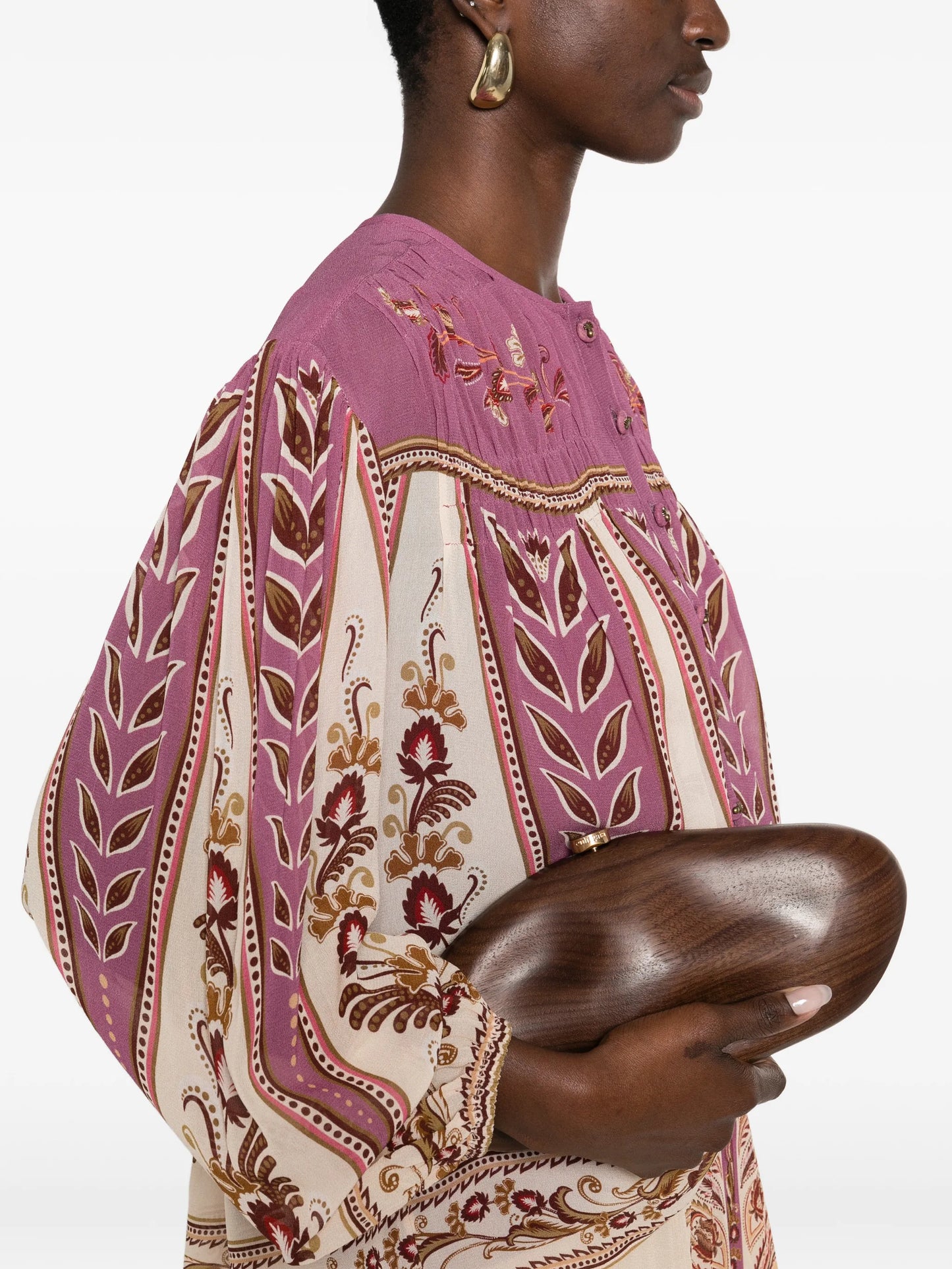 floral embroidered shirt