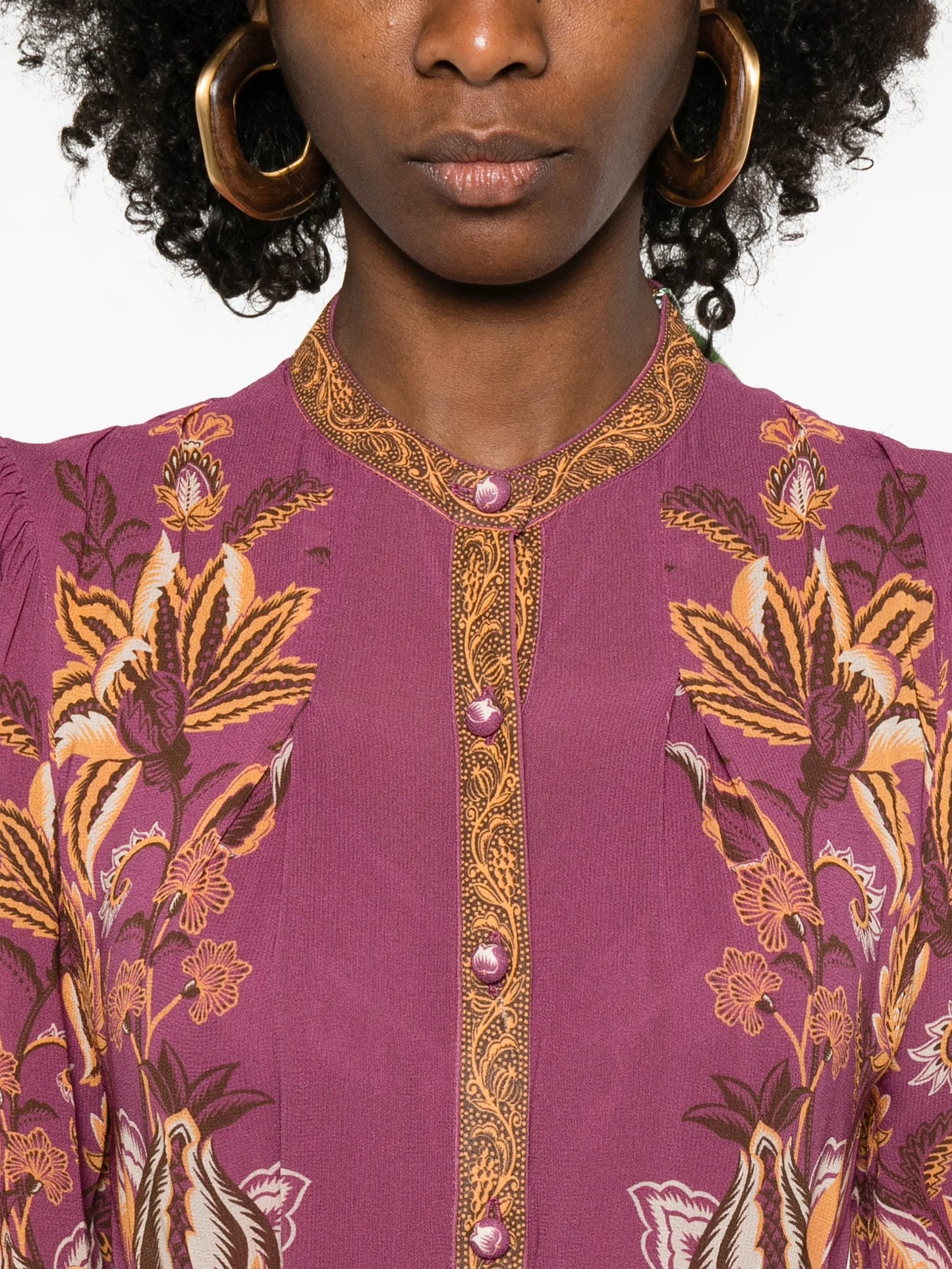 maxi Pink Delicate Chintz belted dress