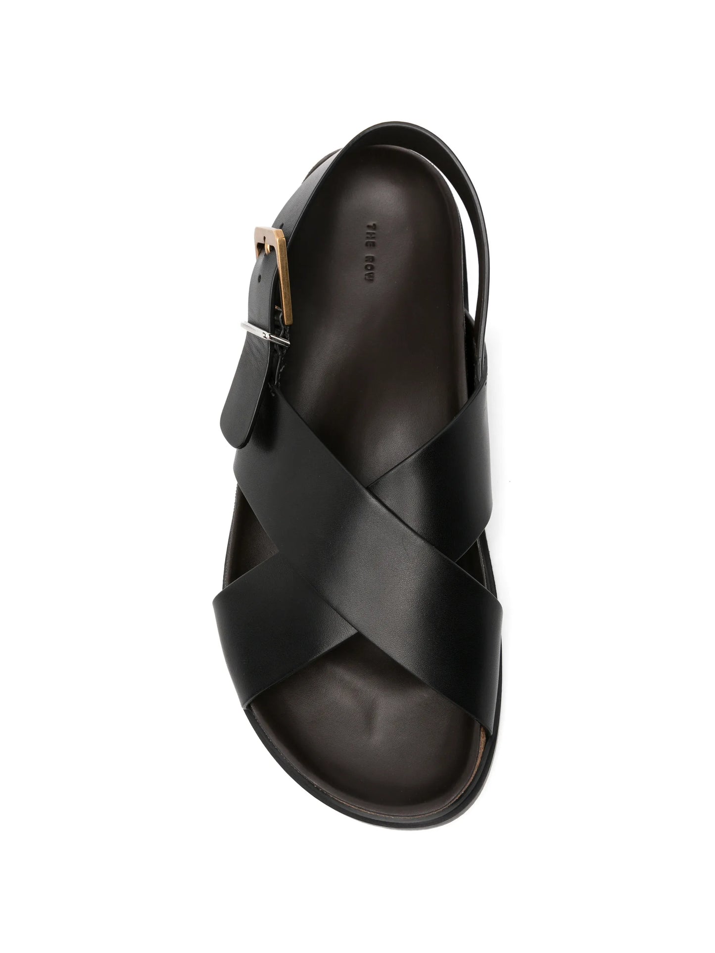 buckle-fastening crossover-strap sandals