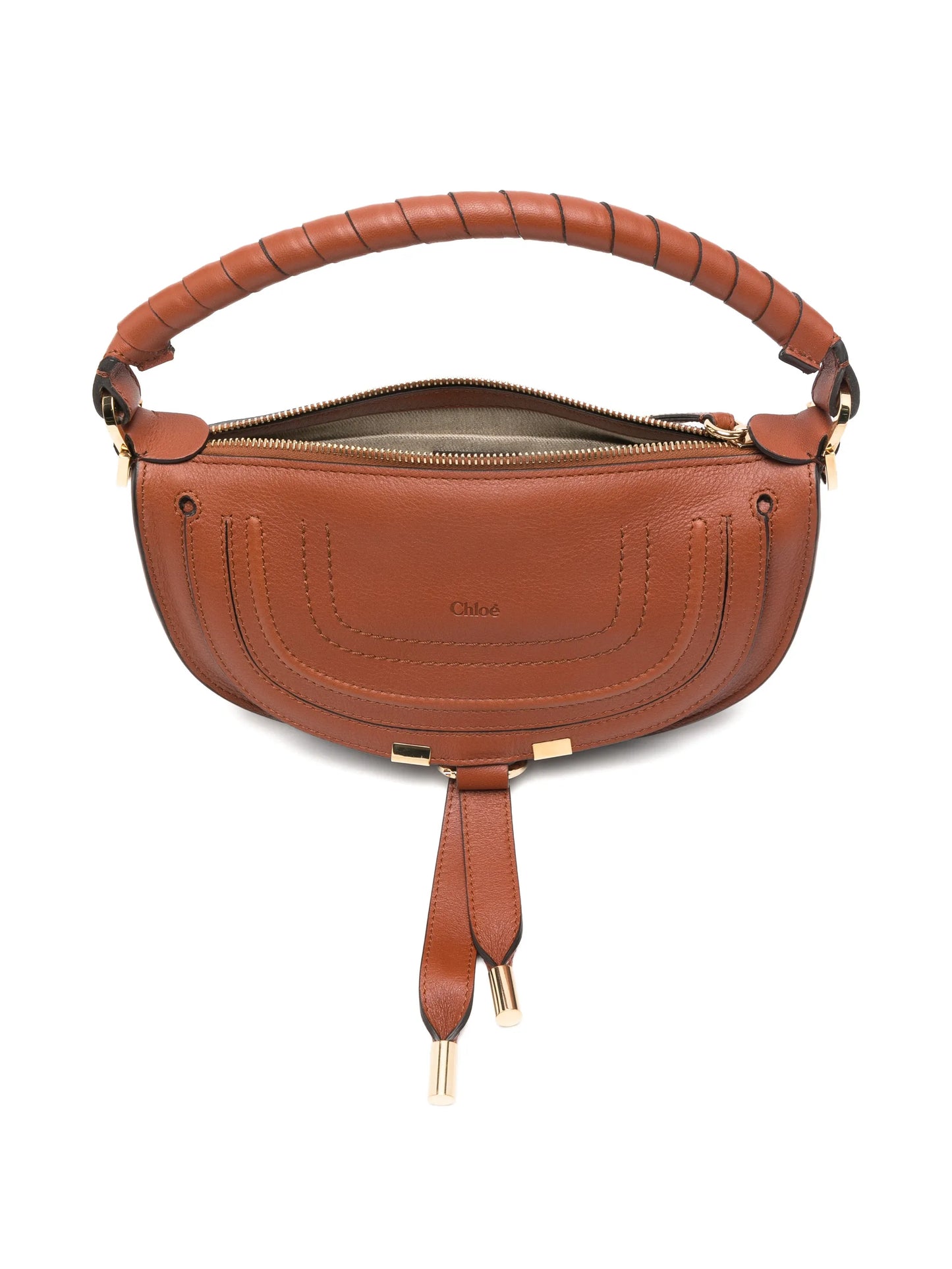 mini Marcie twisted-handle leather shoulder bag