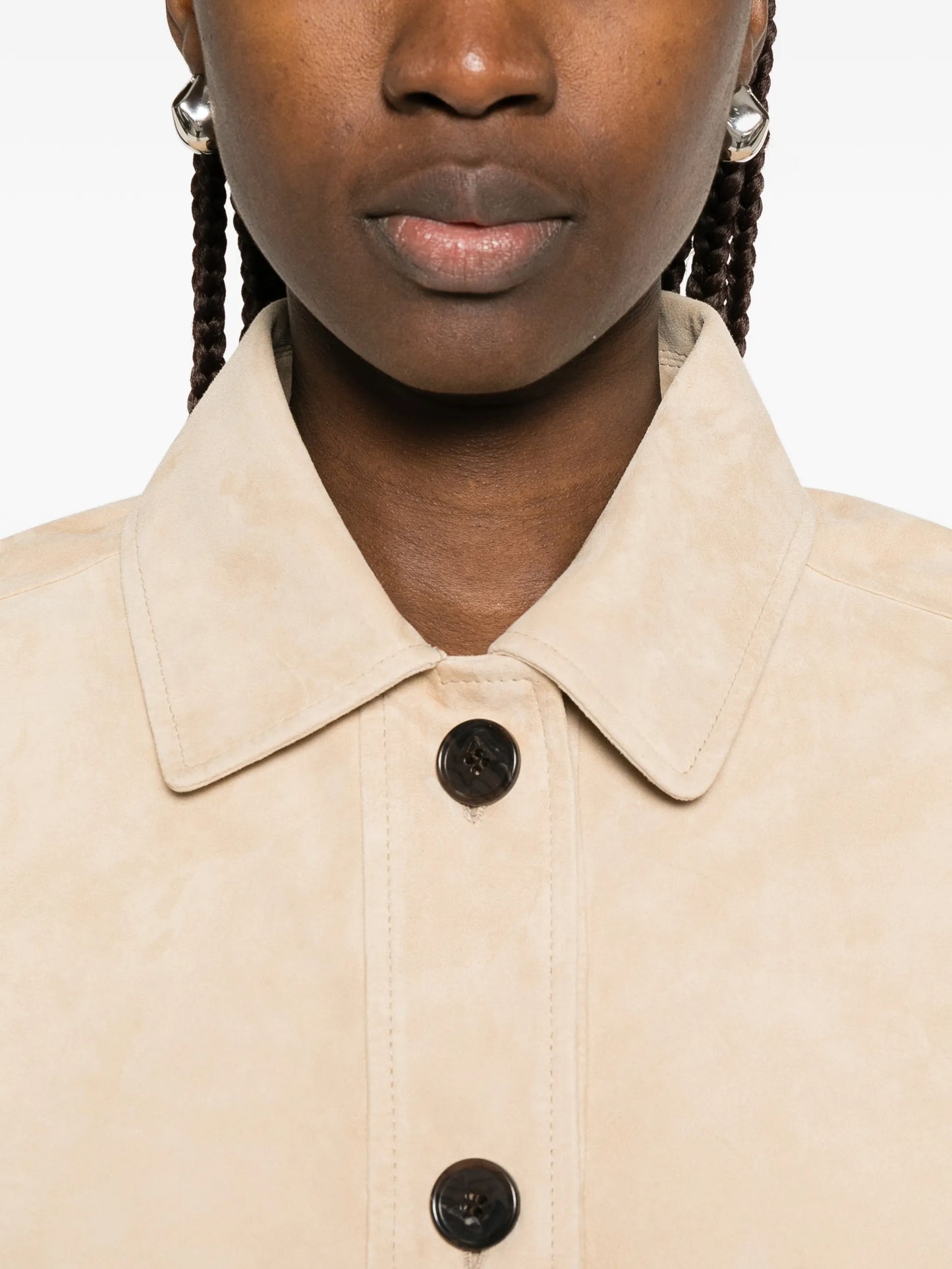 Miri front pocket leather jacket