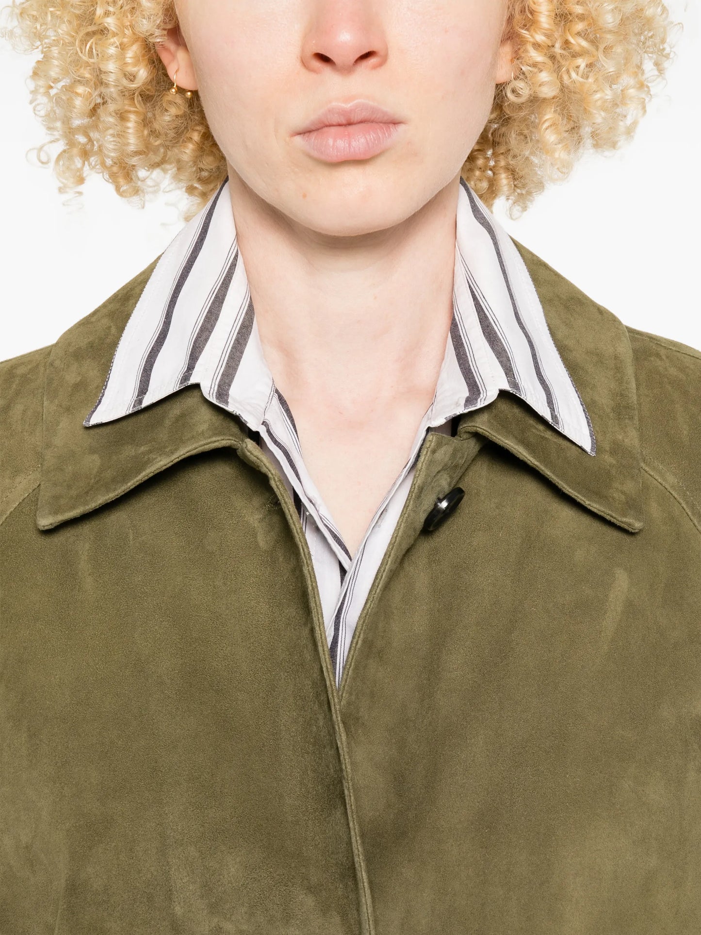 Judy button suede coat