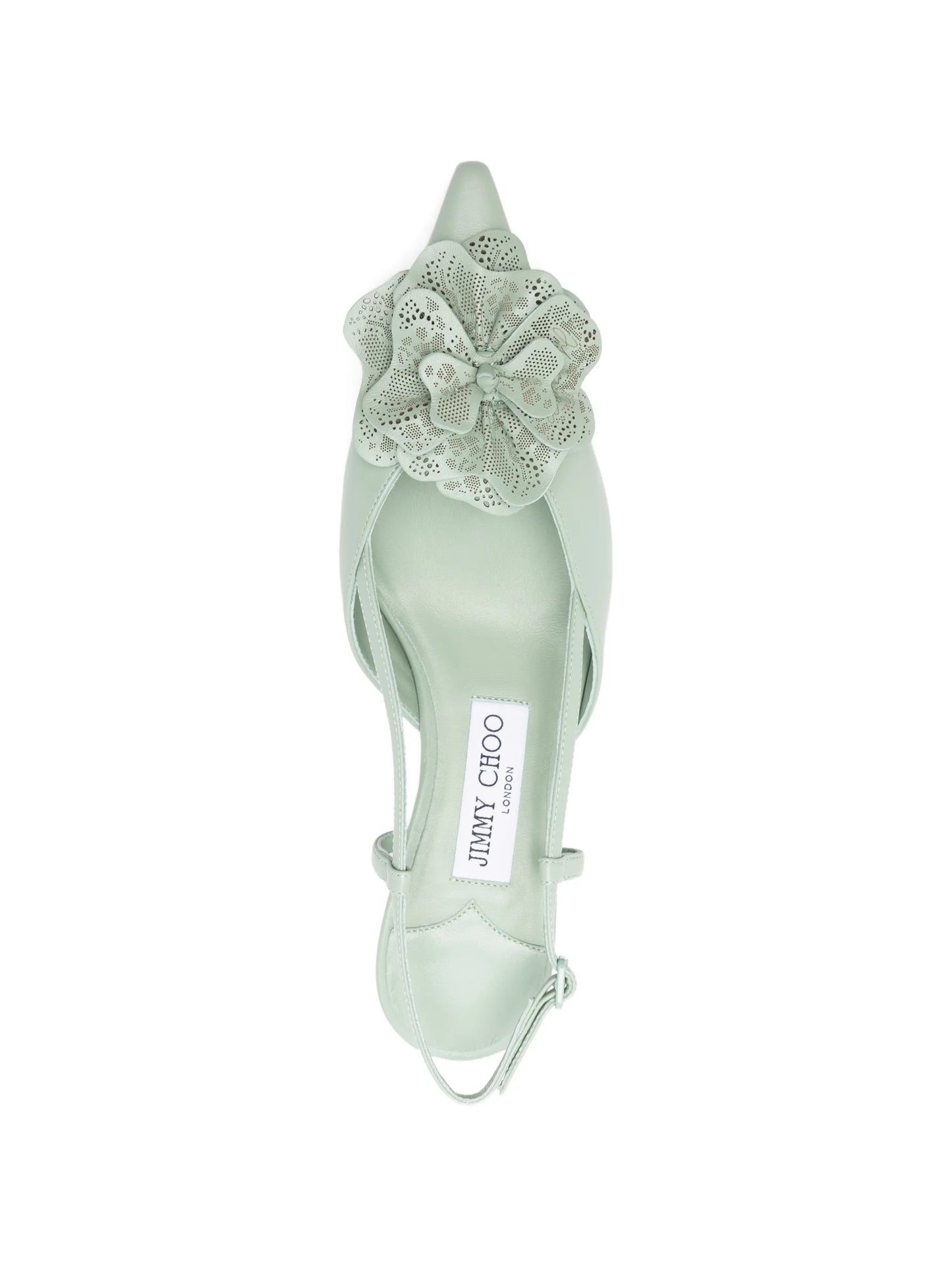 floral-detail pointed pumps