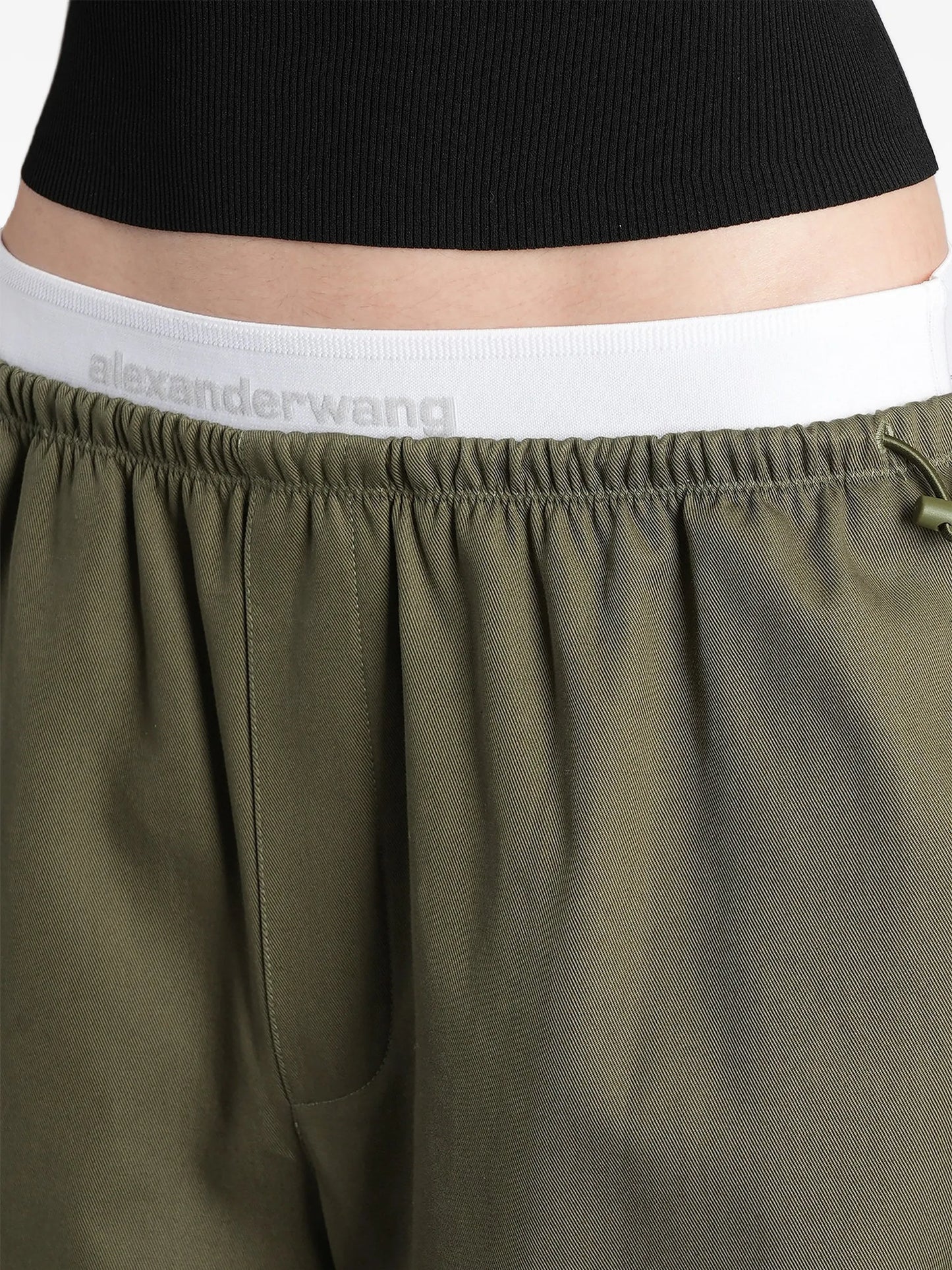logo-waistband trousers