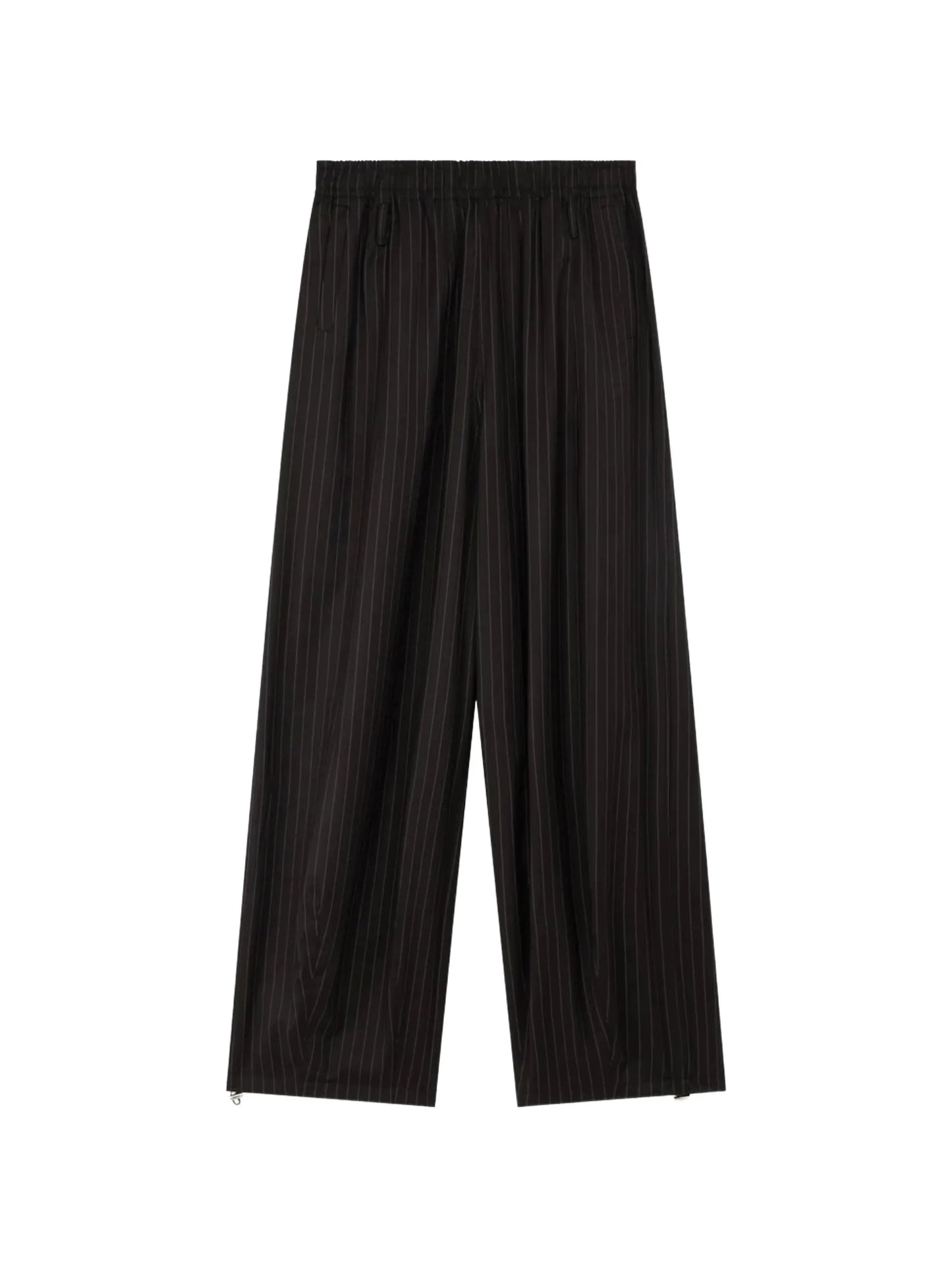 Oakdale pinstripe belted palazzo pants
