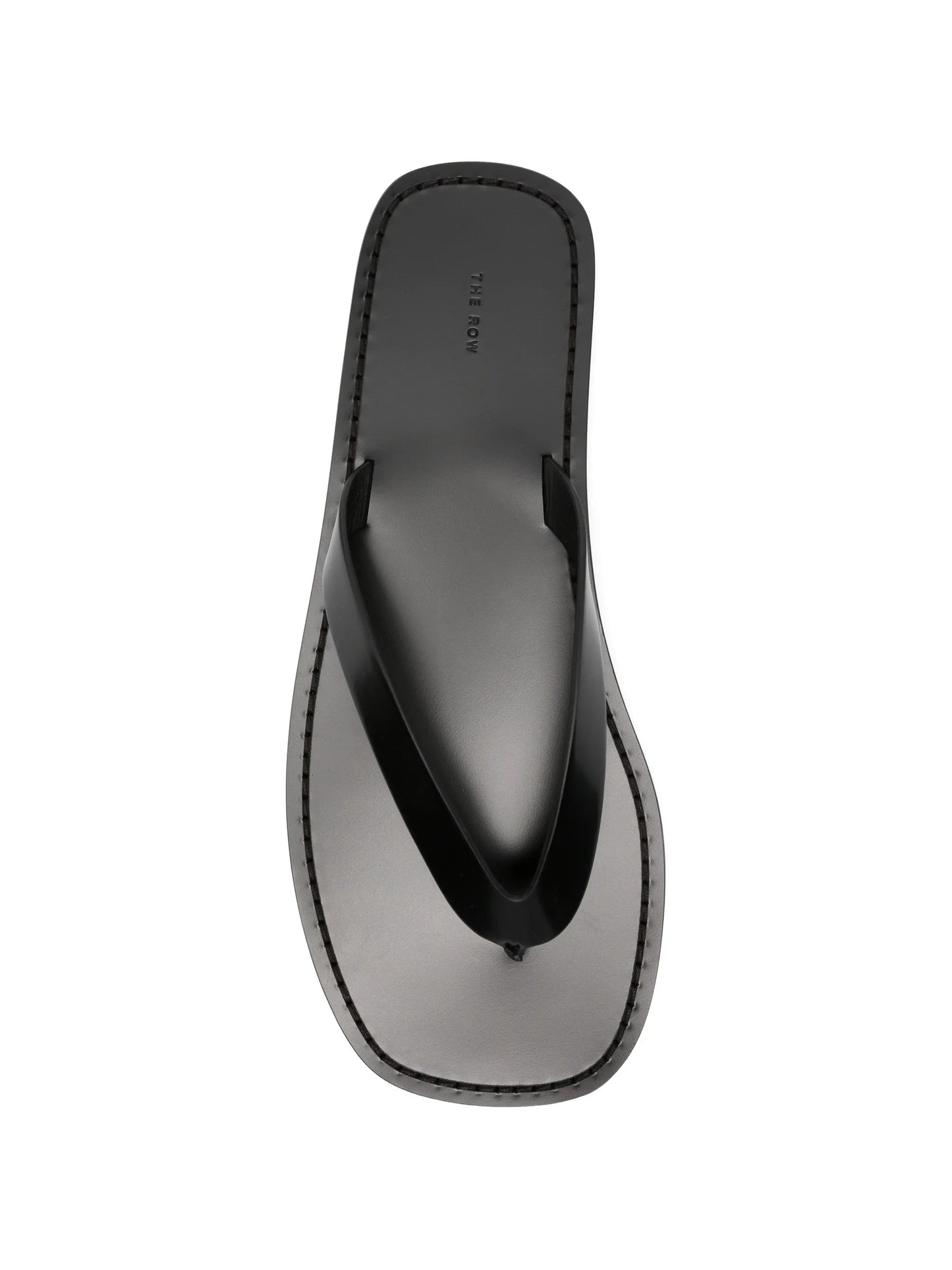 City leather flip flops