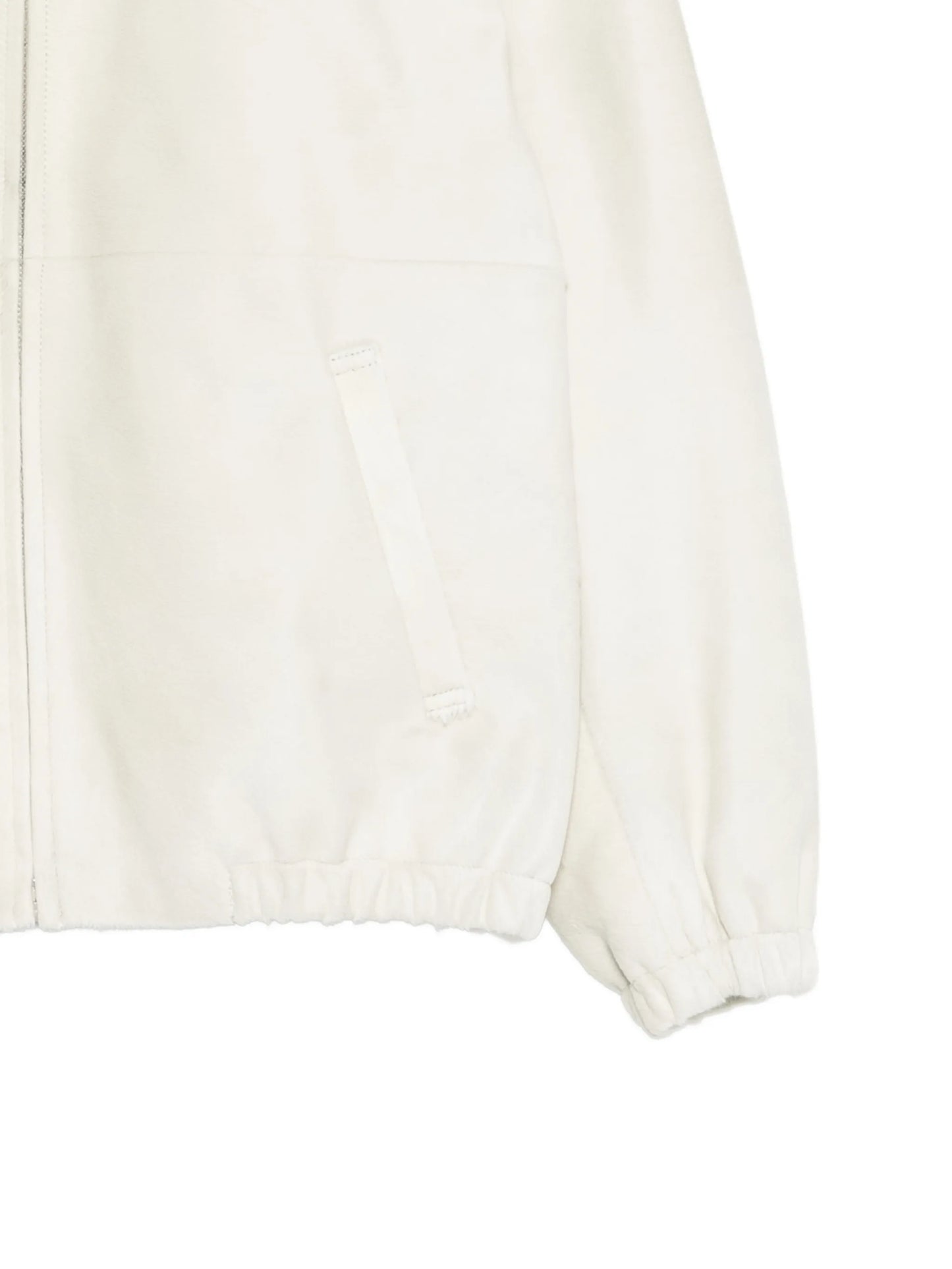 calf-hair zip-up blouson