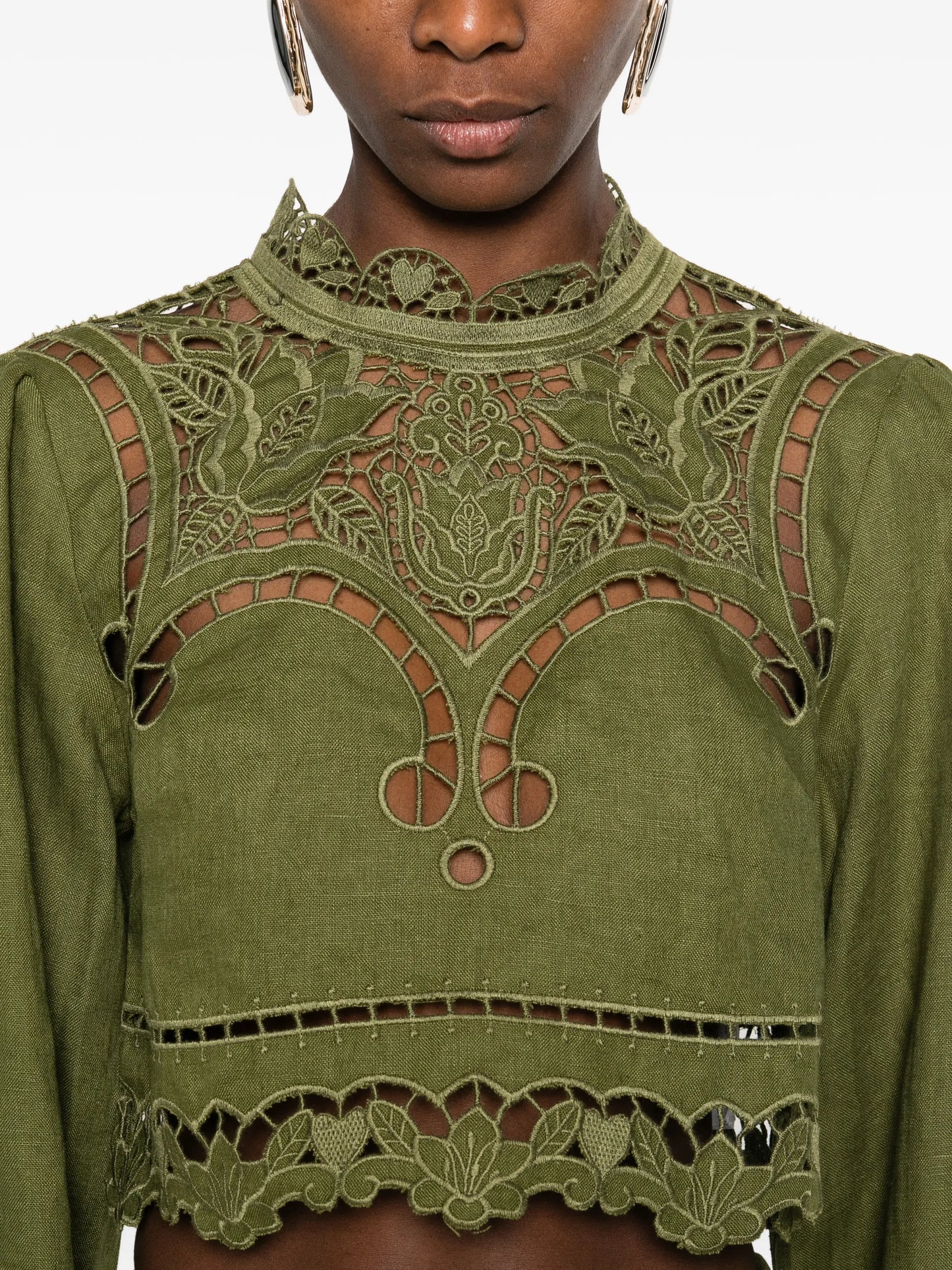 cut-out blouse