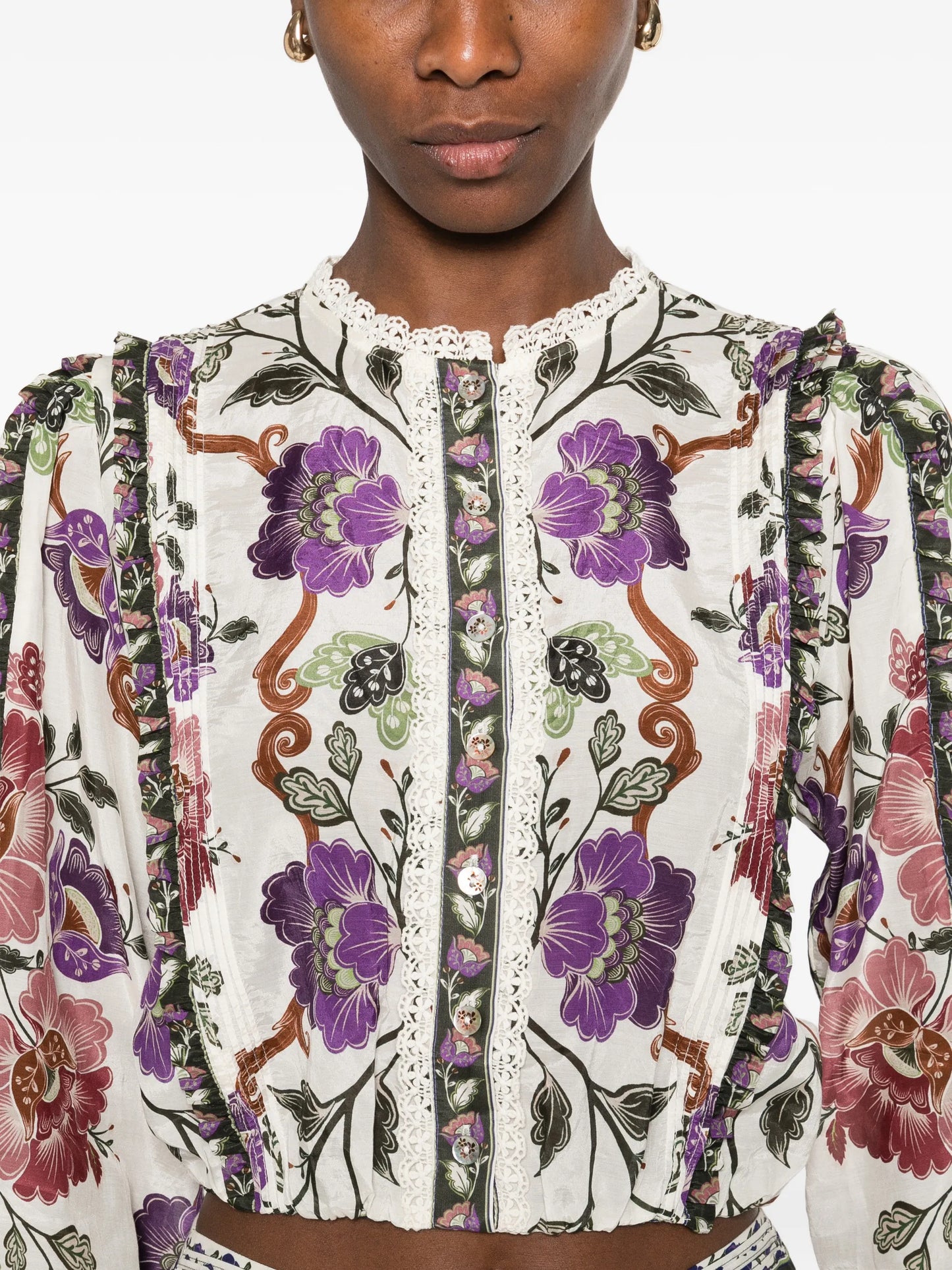 Cream Rococo Flower shirt