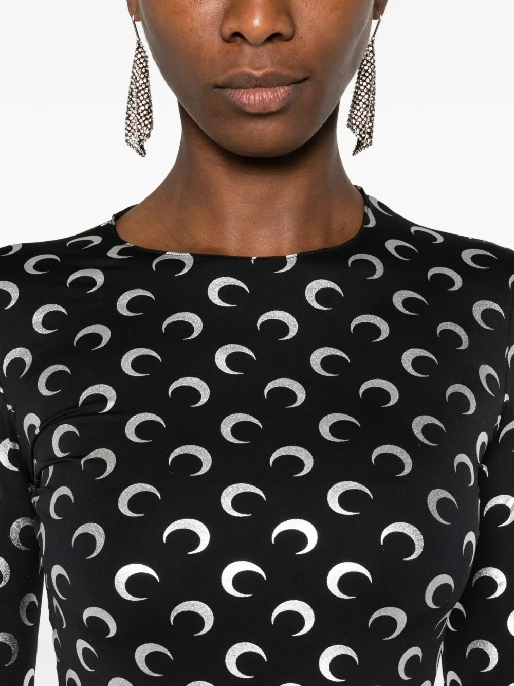 moon-print T-shirt
