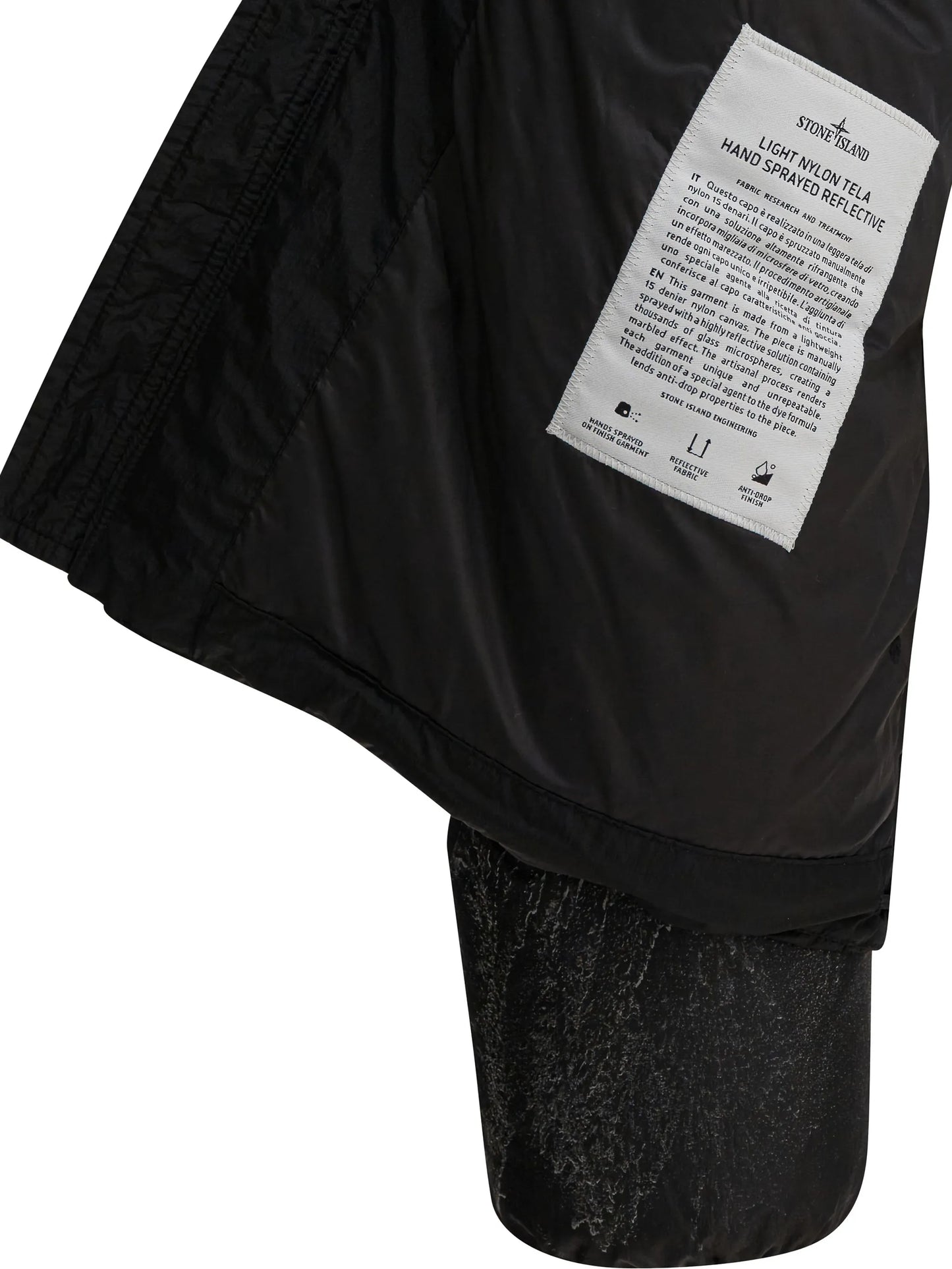 4100062 light nylon tela, hand sprayed reflective jacket