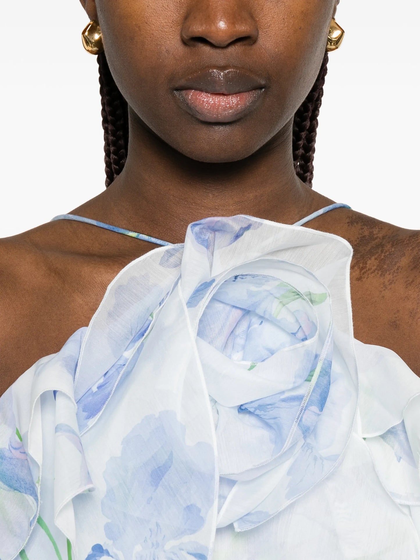 Pandorea layered floral mini dress