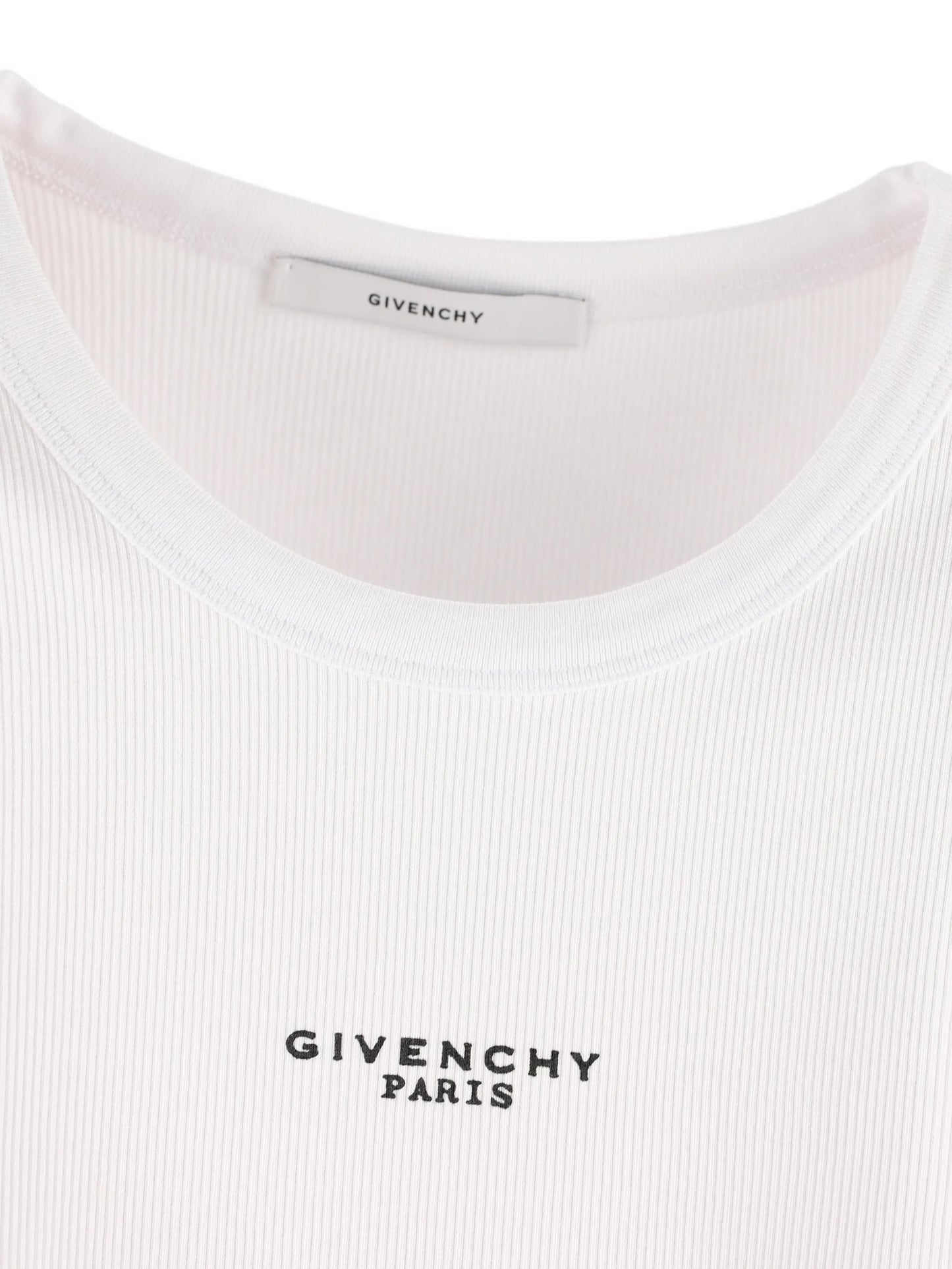 logo ribbed tank top