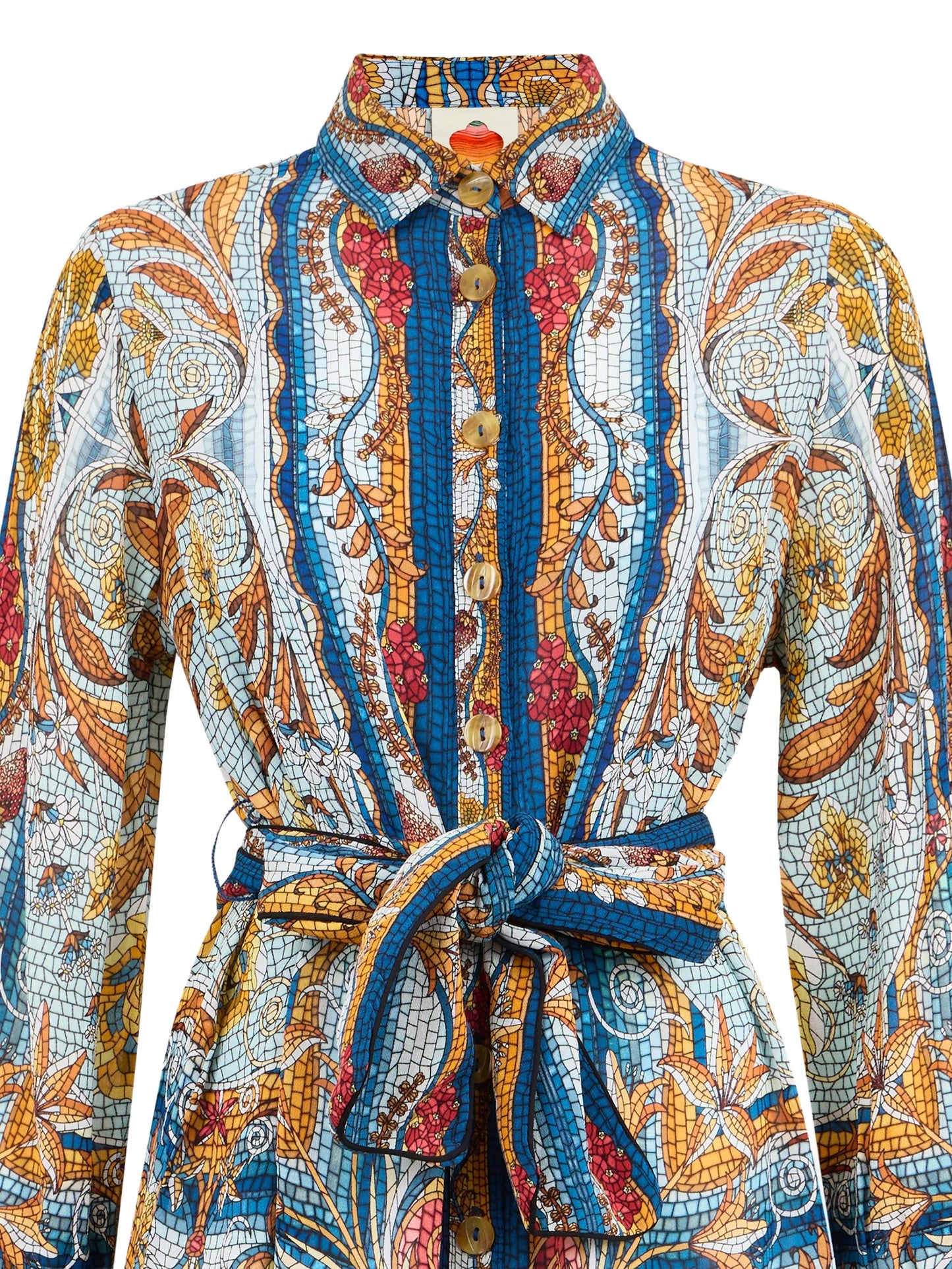 mosaic-print mini dress