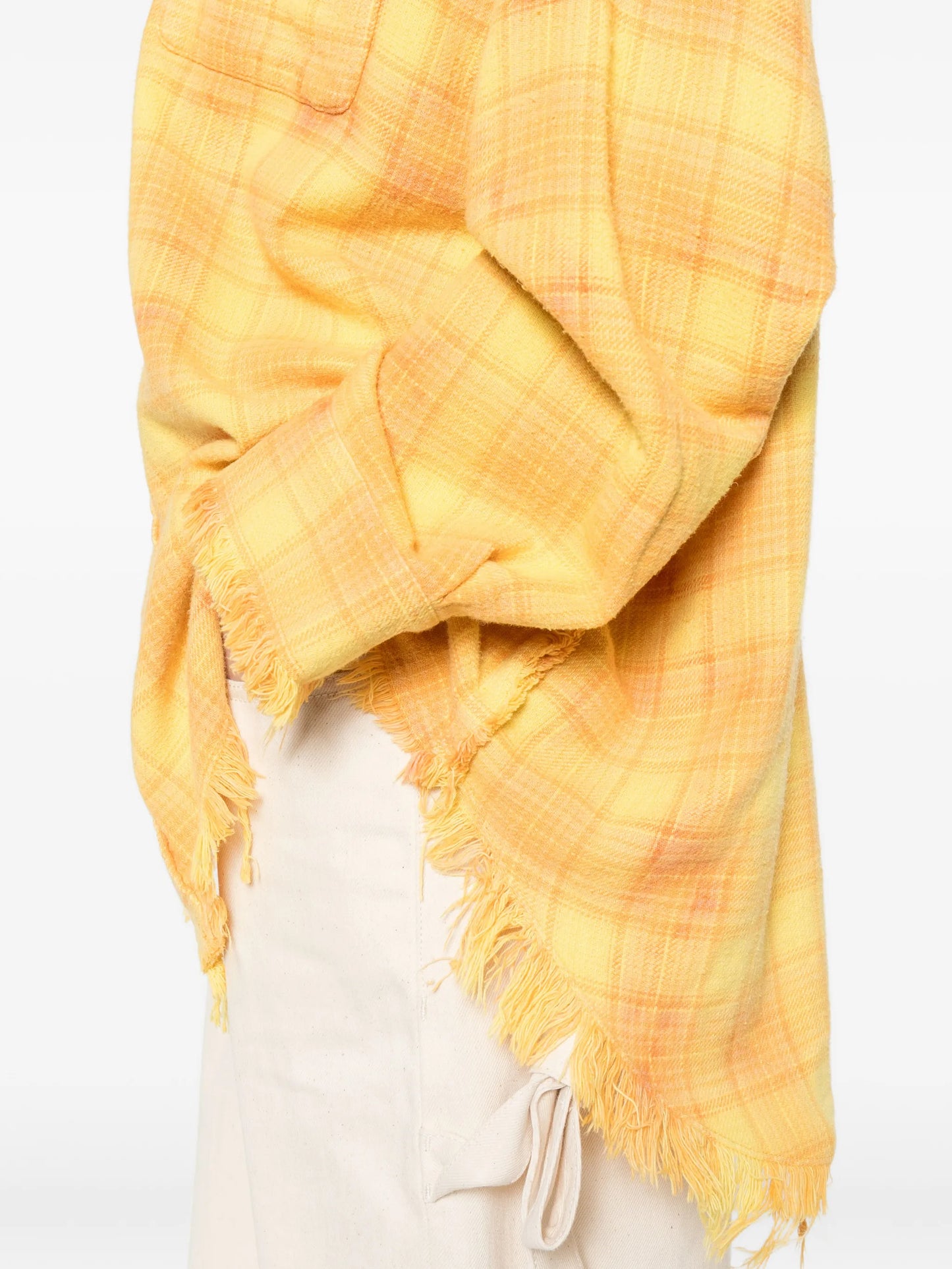 shredded seam drop shirt